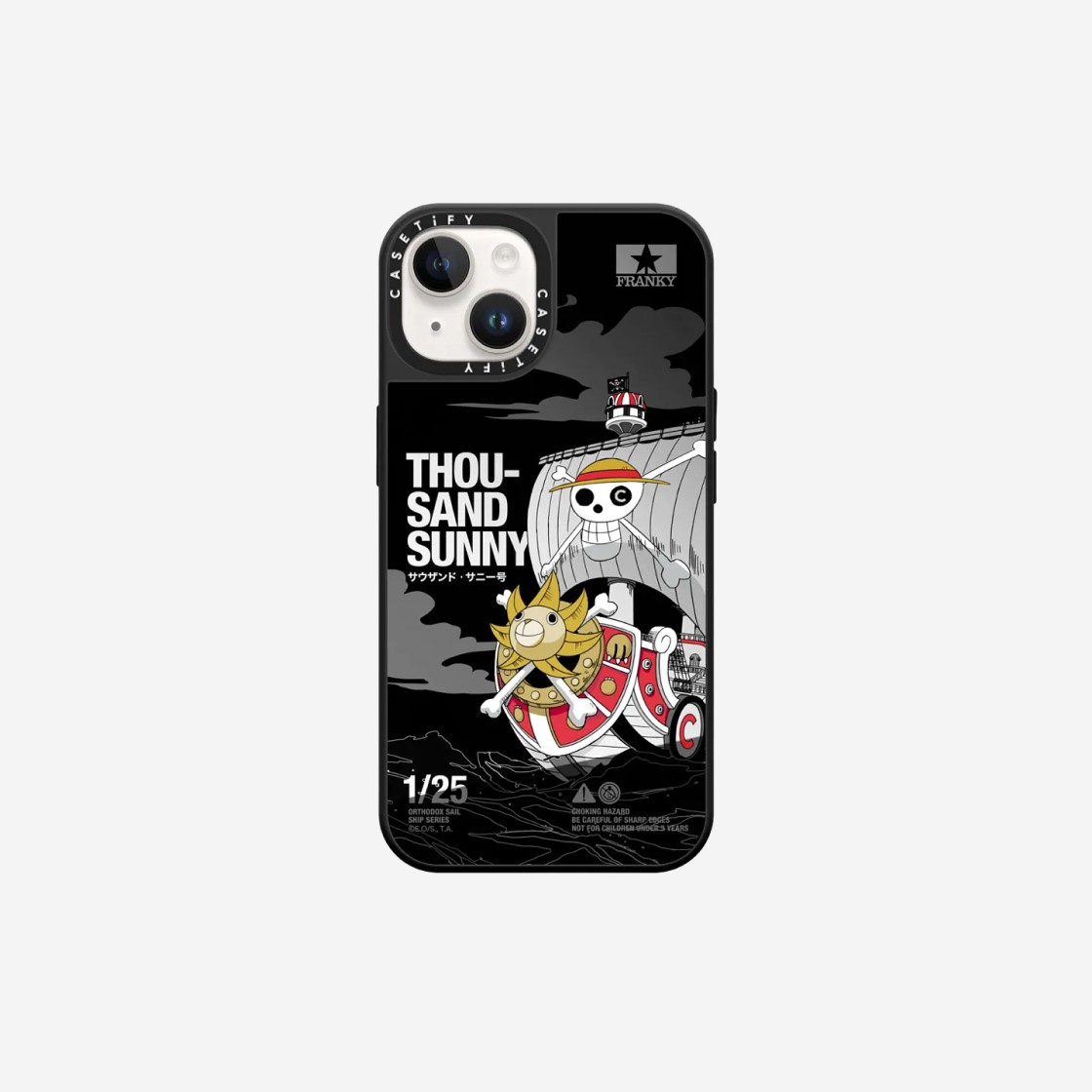 Casetify x One Piece iPhone Magsafe Thousand Sunny Ship Mirror Case Silver Mirror Black Bumper 상세 이미지 2