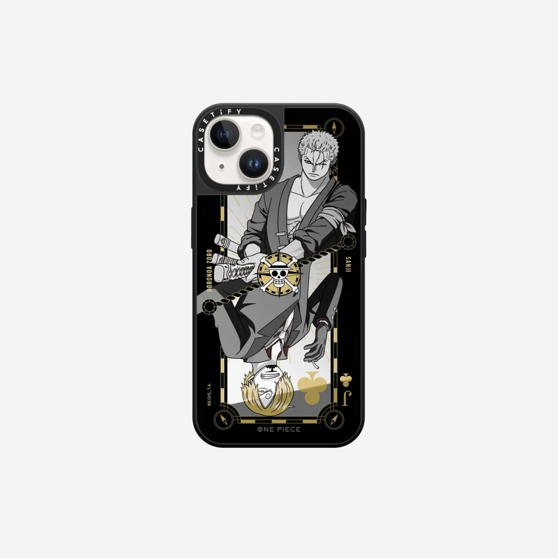 Casetify x One Piece iPhone Magsafe Poker Card Zoro & Sanji Mirror Case Silver Mirror Black Bumper 상세 이미지 3