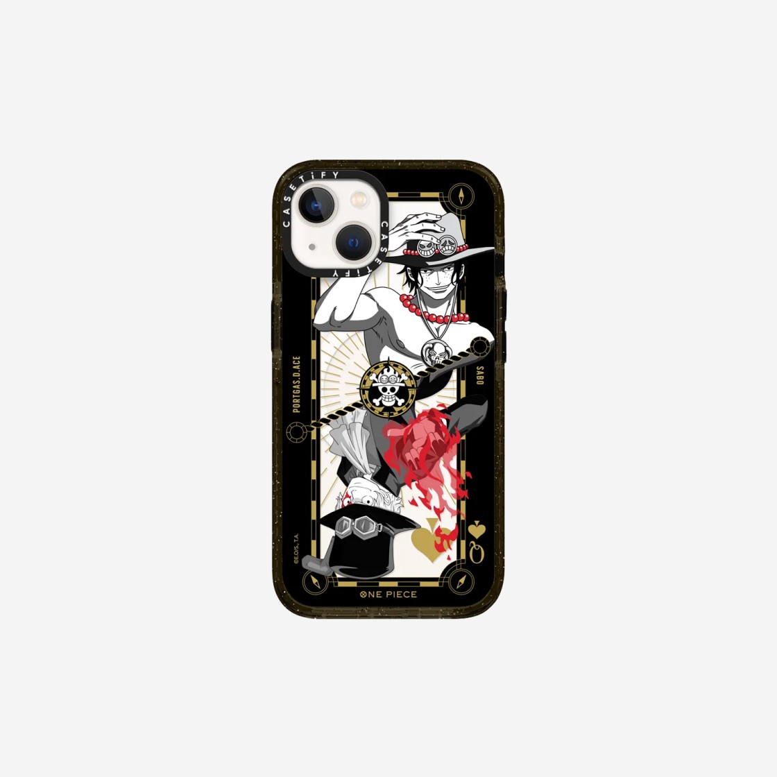 Casetify x One Piece iPhone Magsafe Poker Card Ace & Sabo Ultra Bounce Case Black 상세 이미지 3