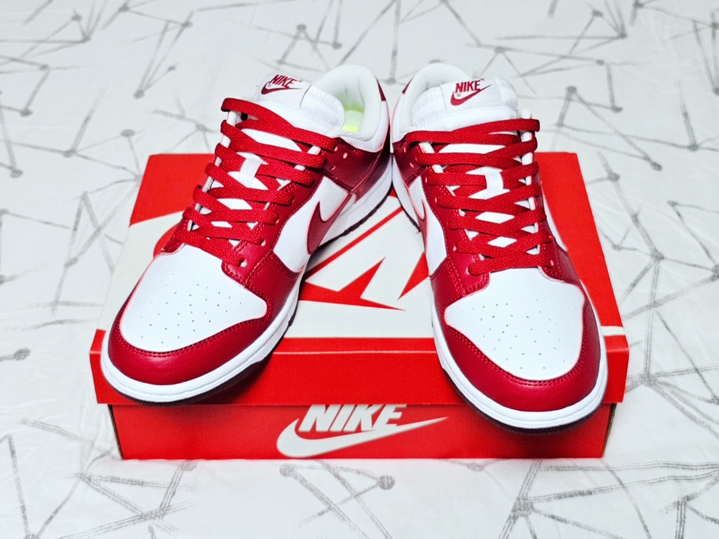 (W) Nike Dunk Low Next Nature Gym Red 착용 스타일 - 3