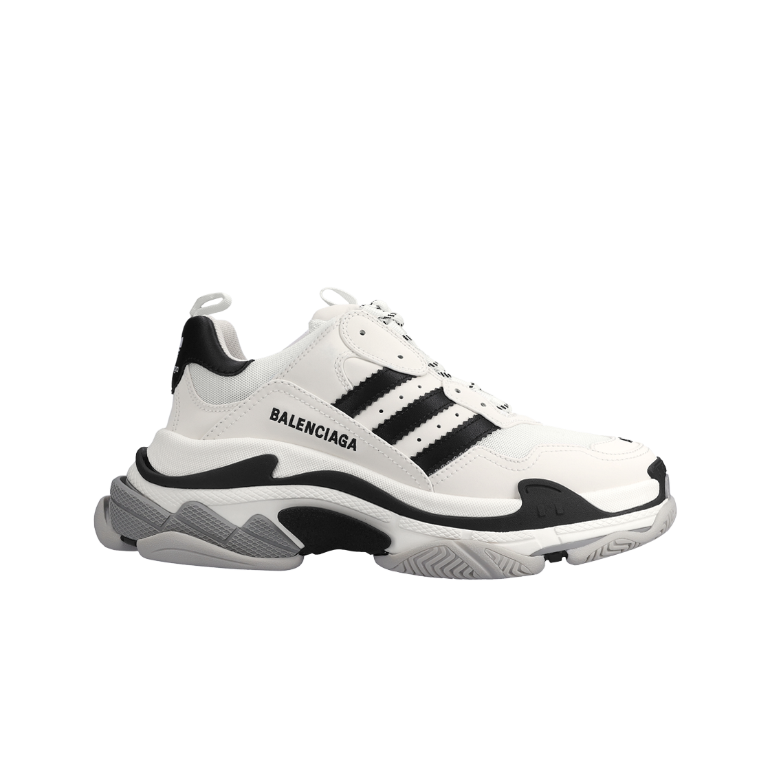 발렌시아가 x 아디다스 트리플 S 스니커즈 화이트 블랙(Balenciaga x Adidas Triple S Sneakers White Black)
