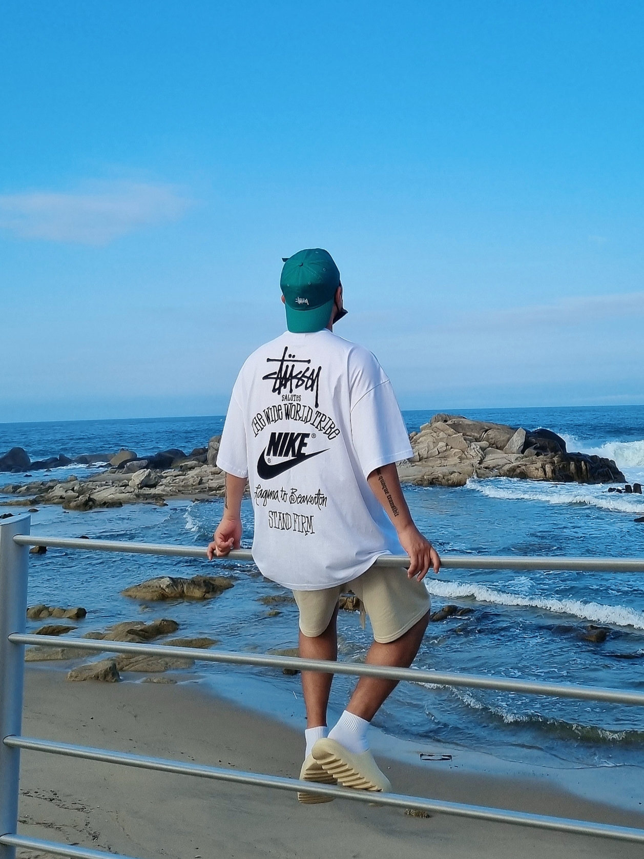 Nike x Stussy T-Shirt White (DV1775-100), Nike x Stussy T-Shirt White (DV1774-100) 착용 스타일