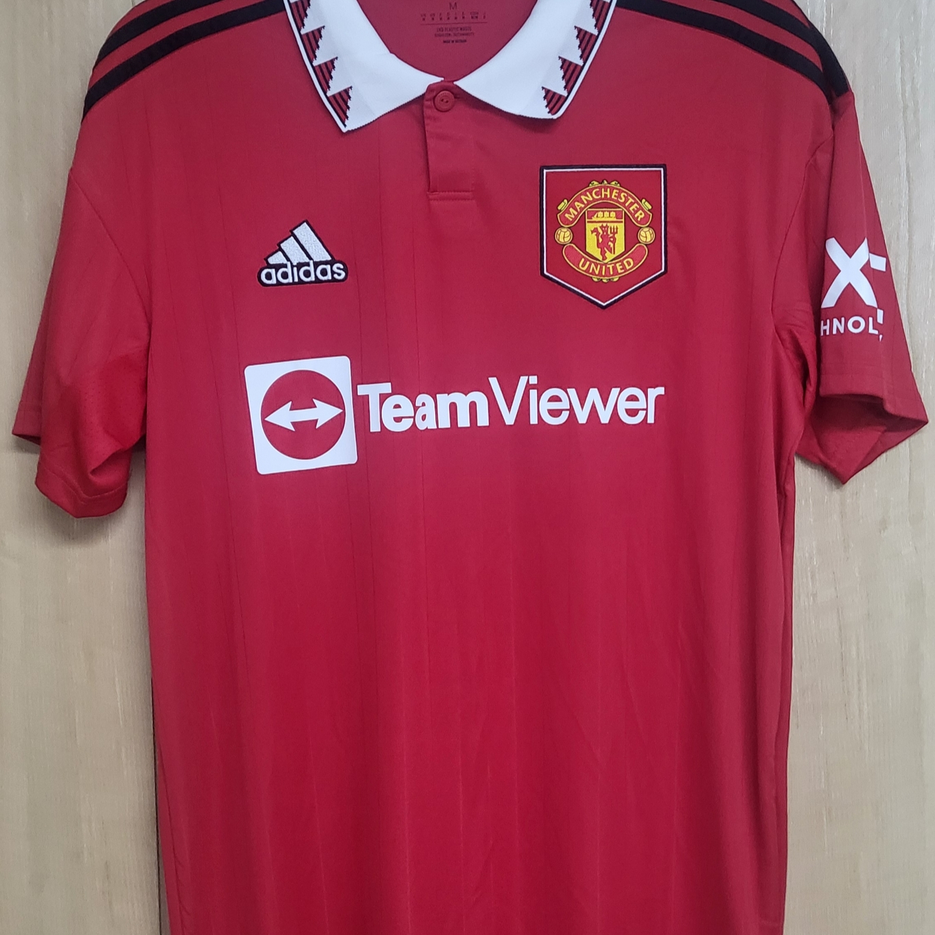 Adidas Manchester United 2022/23 Home Jersey Real Red - US Sizing (Non Marking Ver.) 착용 스타일