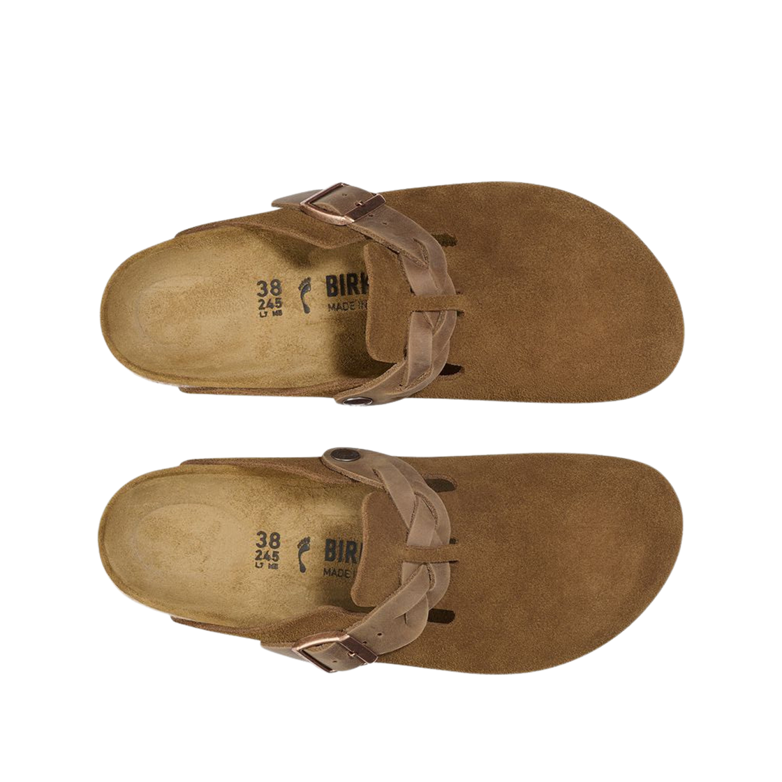 버켄스탁 보스턴 브레이디드 스웨이드 레더 밍크 - 내로우(Birkenstock Boston Braided Suede Leather Mink - Narrow) - 2