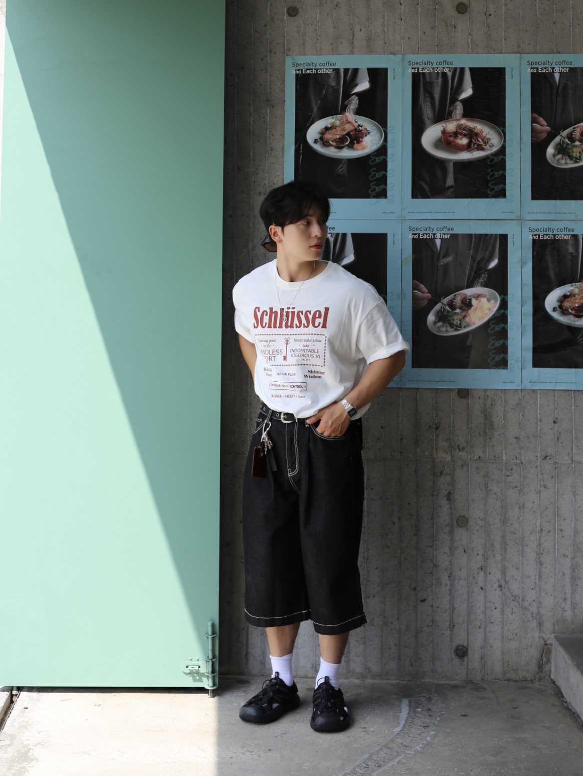New Balance 4205 Cove v2 Black, Casio A-158WA-1 착용 스타일 - 2