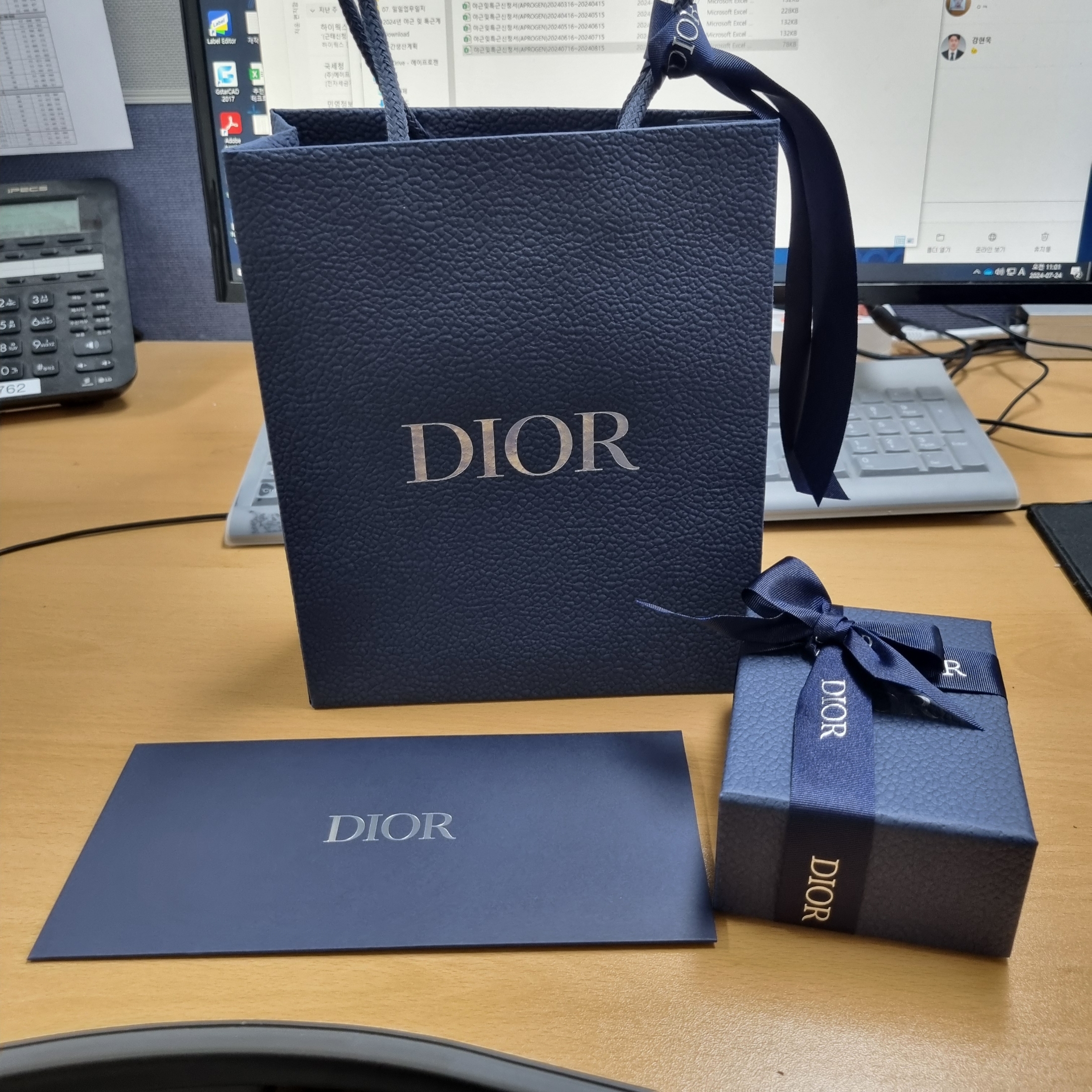 Dior CD Icon Chain Link Bracelet Silver Finish Brass 착용 스타일 - 3