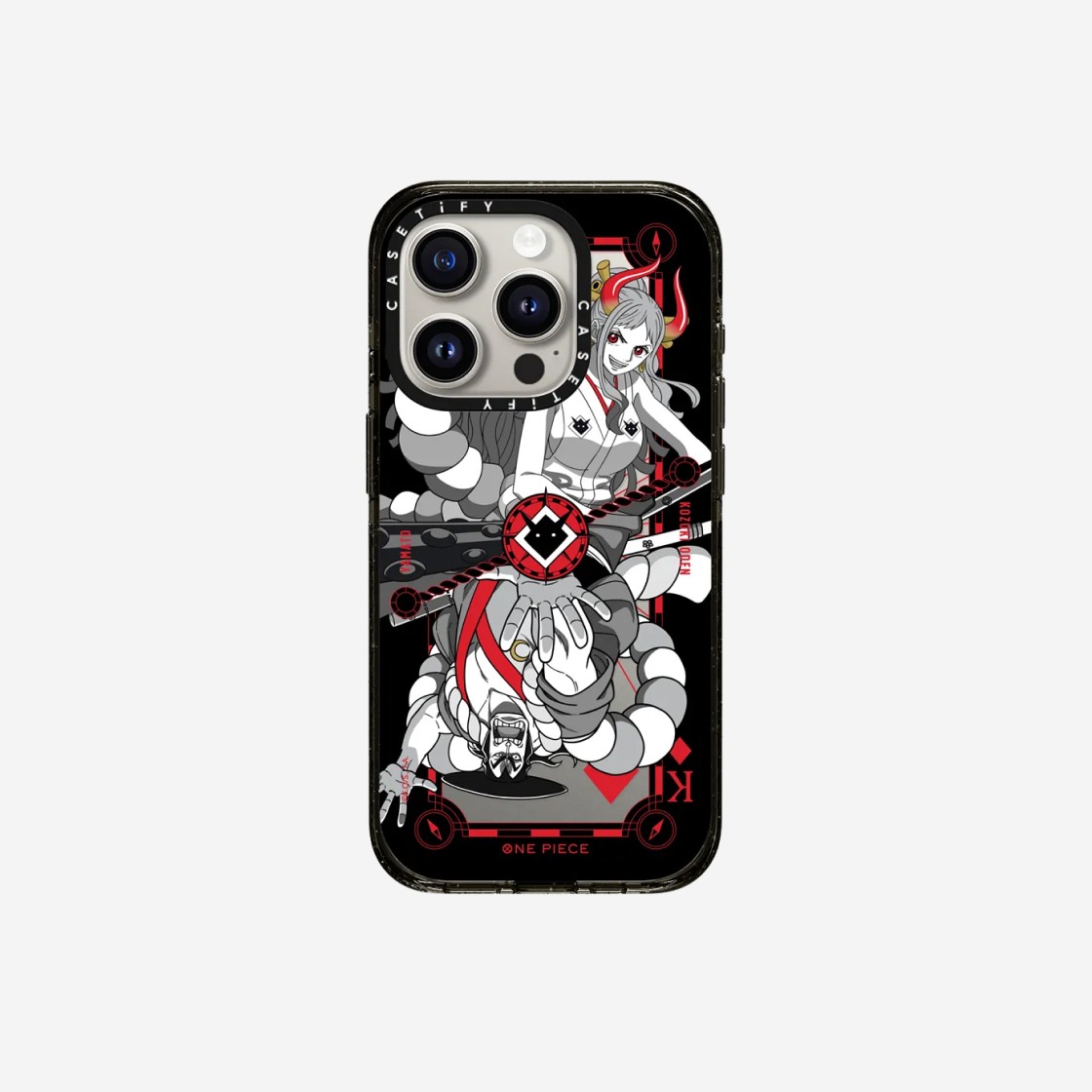 Casetify x One Piece iPhone Poker Card Yamato & Oden Impact Case Black 상세 이미지 1