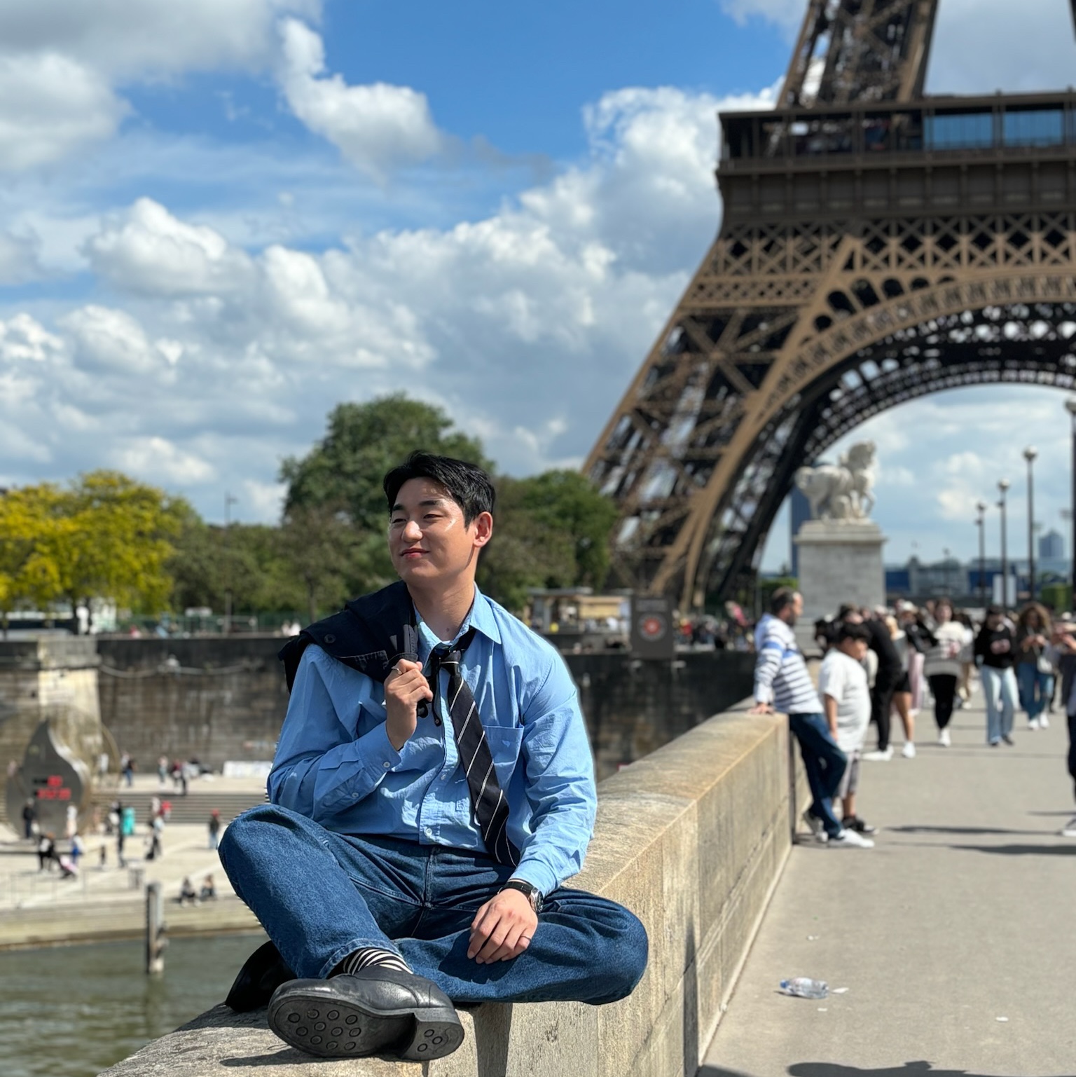 A.P.C. Martin Jeans Light Blue, Seiko SSB455P1 Black 착용 스타일 - 1