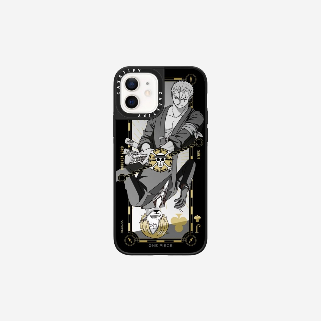 Casetify x One Piece iPhone Magsafe Poker Card Zoro & Sanji Mirror Case Silver Mirror Black Bumper 상세 이미지 1