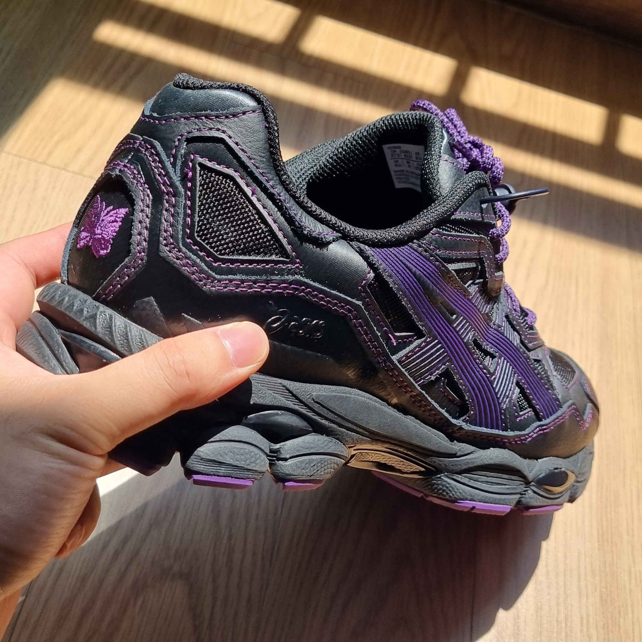 Asics x Needles Gel-NYC Black Purple 착용 스타일 - 2