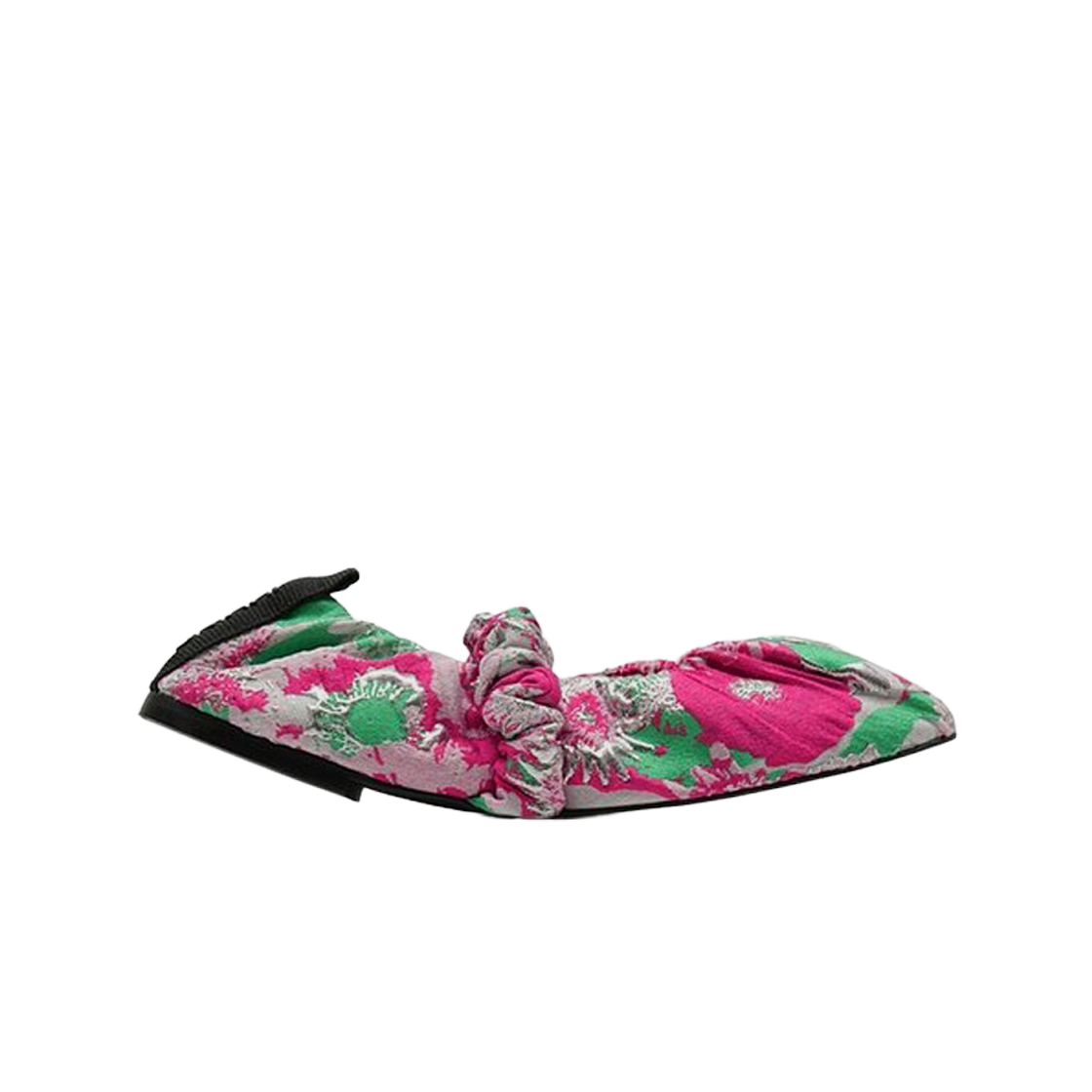 (W) 가니 소프트 스퀘어 토 스크런치 발레리나 슈가 플럼((W) Ganni Soft Square Toe Scrunchie Ballerina Suger Plum)