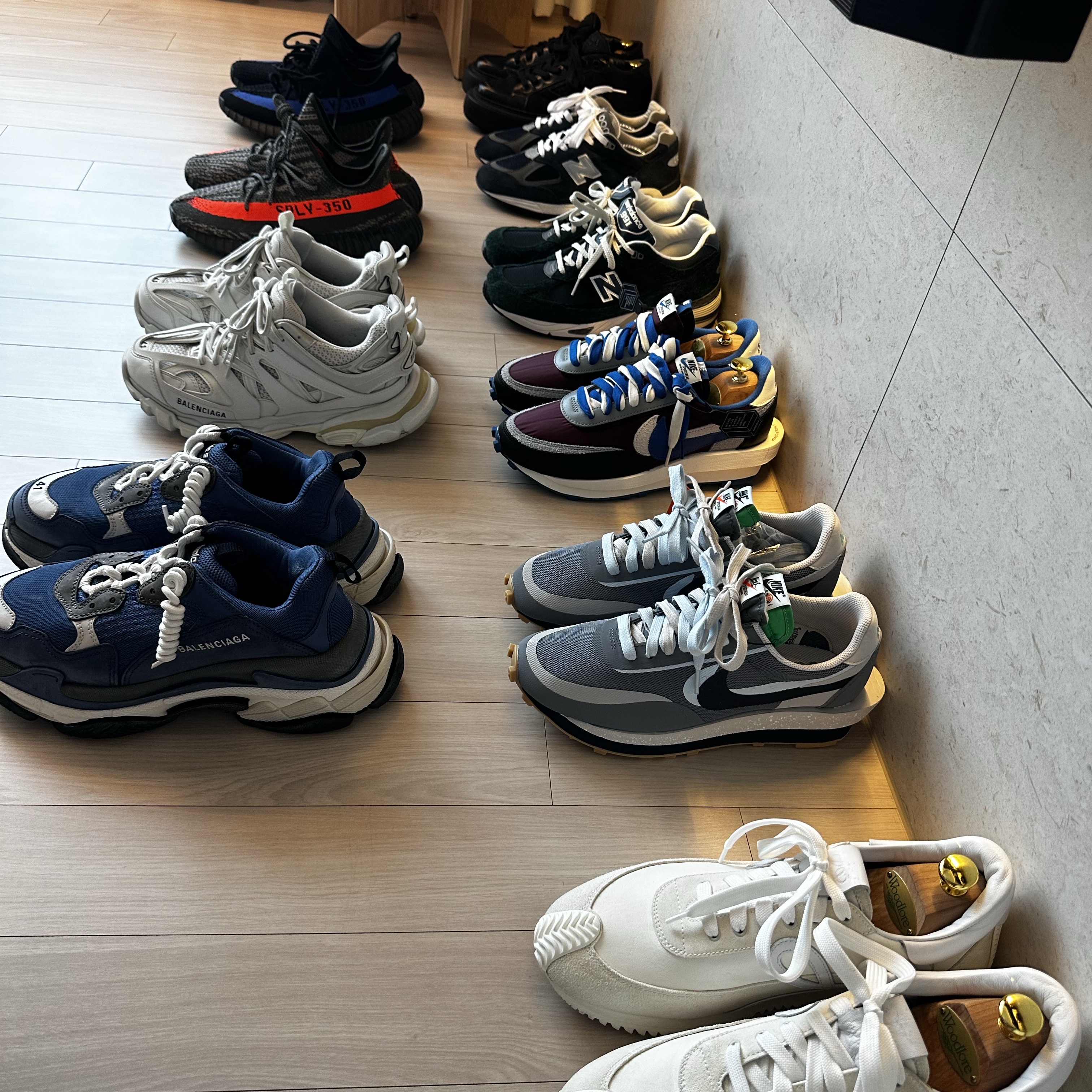 Nike x Sacai x Clot LDWaffle Cool Grey 착용 스타일 - 3