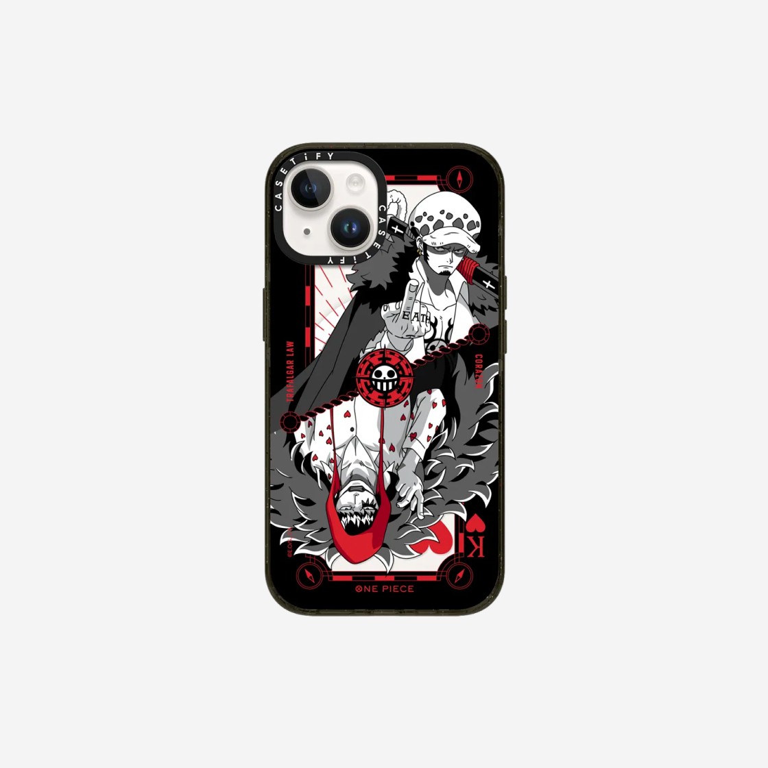 Casetify x One Piece iPhone Magsafe Poker Card Law & Corazon Ultra Bounce Case Black 상세 이미지 2