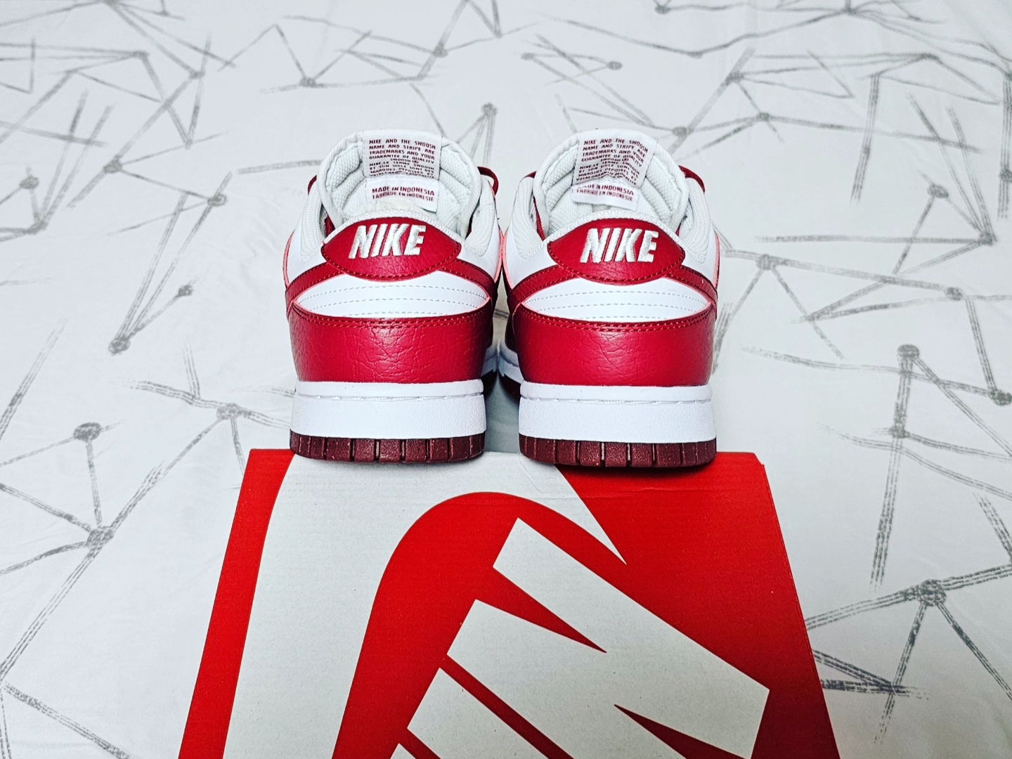 (W) Nike Dunk Low Next Nature Gym Red 착용 스타일 - 5