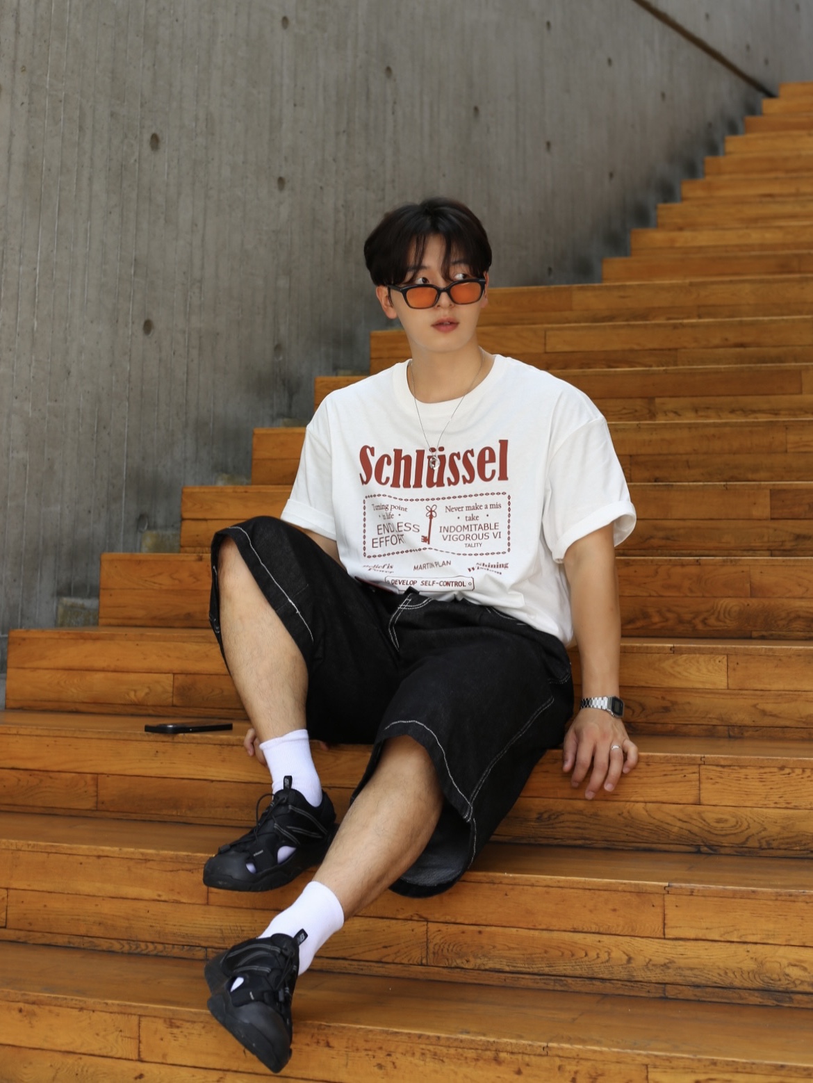 New Balance 4205 Cove v2 Black, Casio A-158WA-1 착용 스타일 - 4