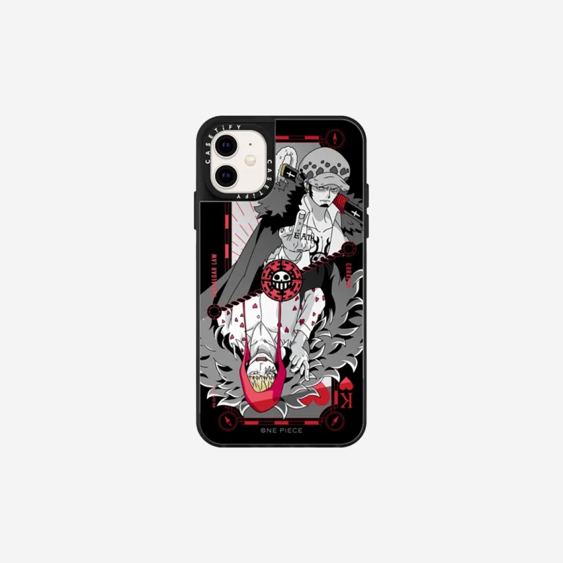 Casetify x One Piece iPhone Magsafe Poker Card Law & Corazon Ultra Bounce Case Black 상세 이미지 4