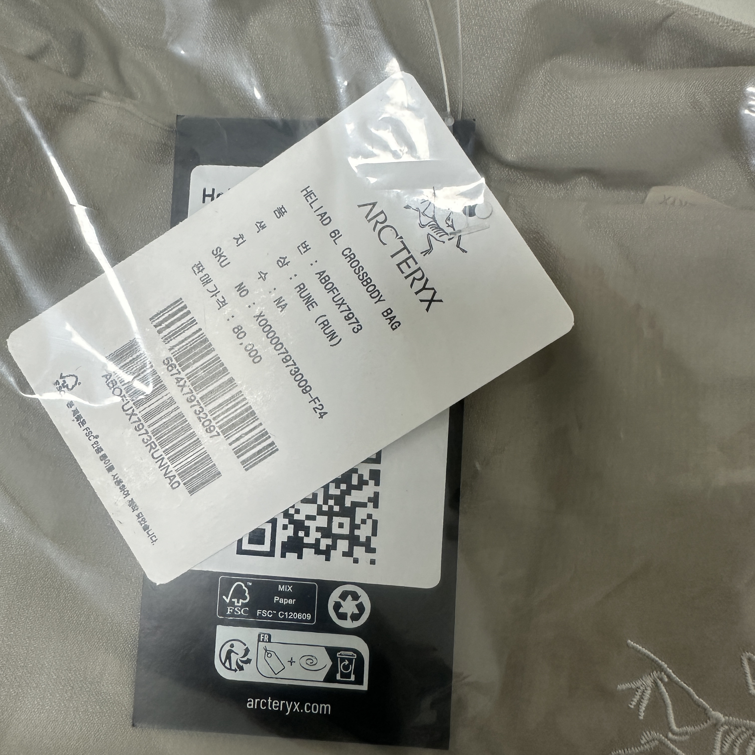Arc'teryx Heliad 6 Crossbody Bag Rune 착용 스타일 - 2