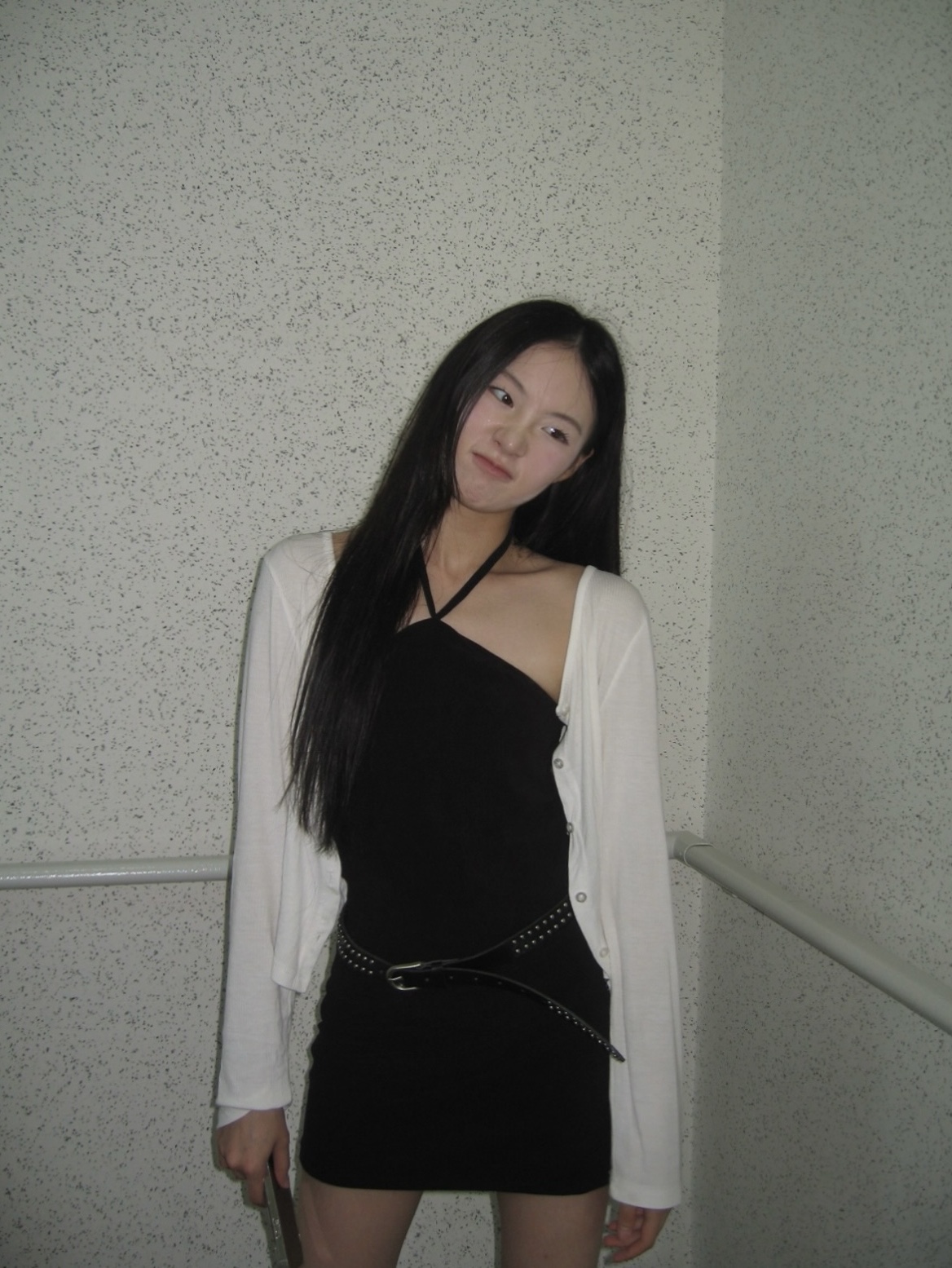 Lots You Terry Dress Black 착용 스타일 - 1