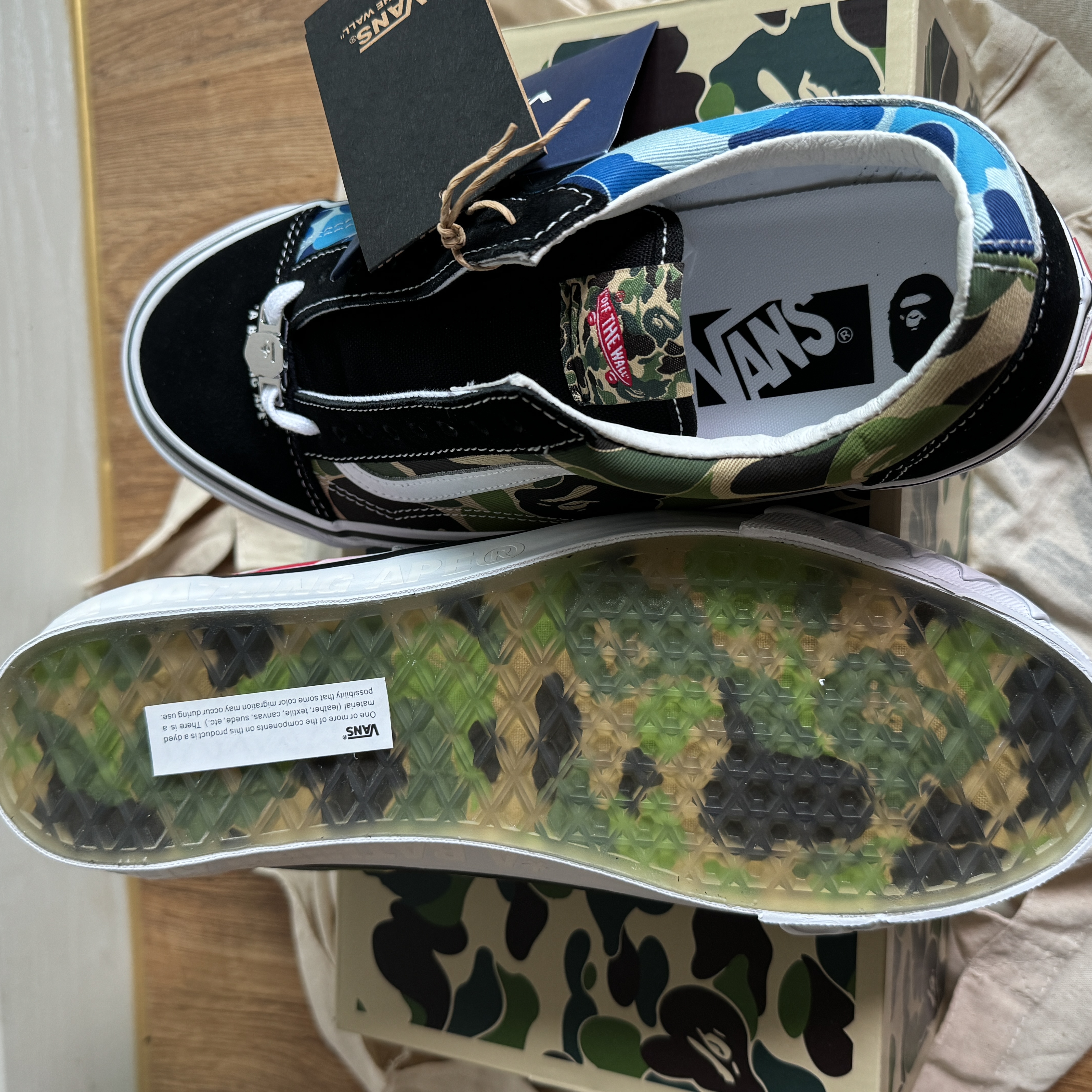Vans x BAPE Old Skool TB LX Black 착용 스타일 - 1