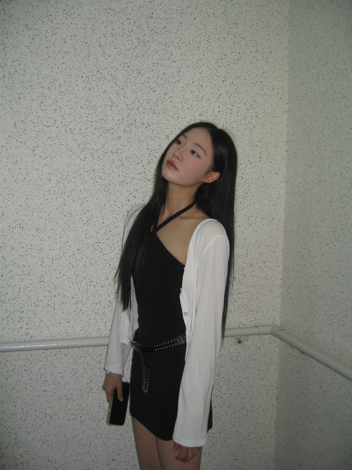 Lots You Terry Dress Black 착용 스타일 - 3