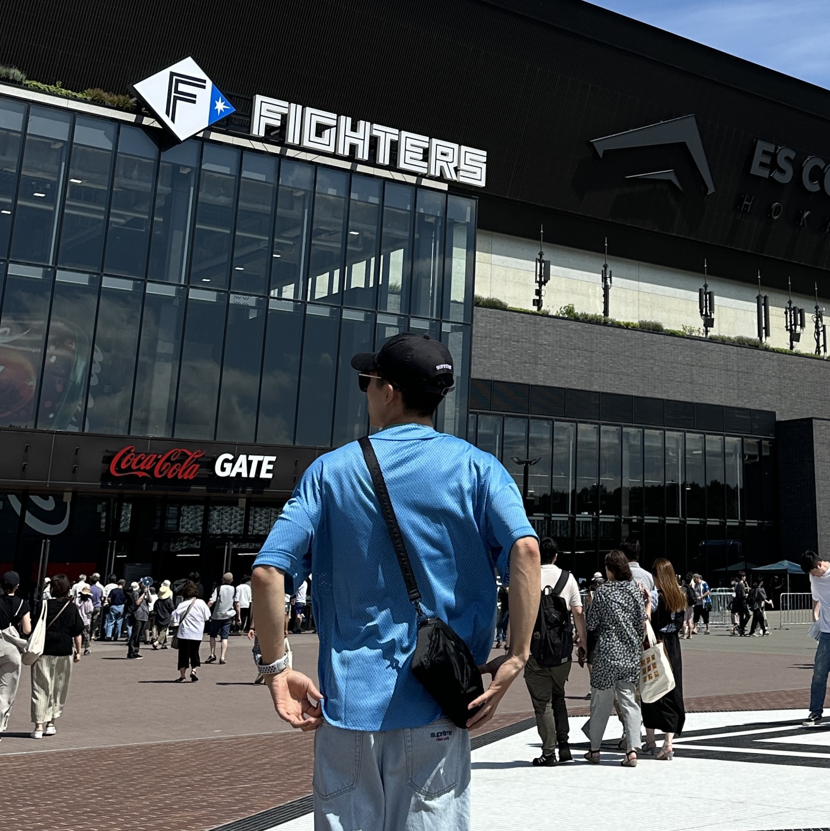 Palace Kawaii Baseball Jersey Flexy Blue - 23SS, Porter Tanker Shoulder Bag Black 착용 스타일 - 2