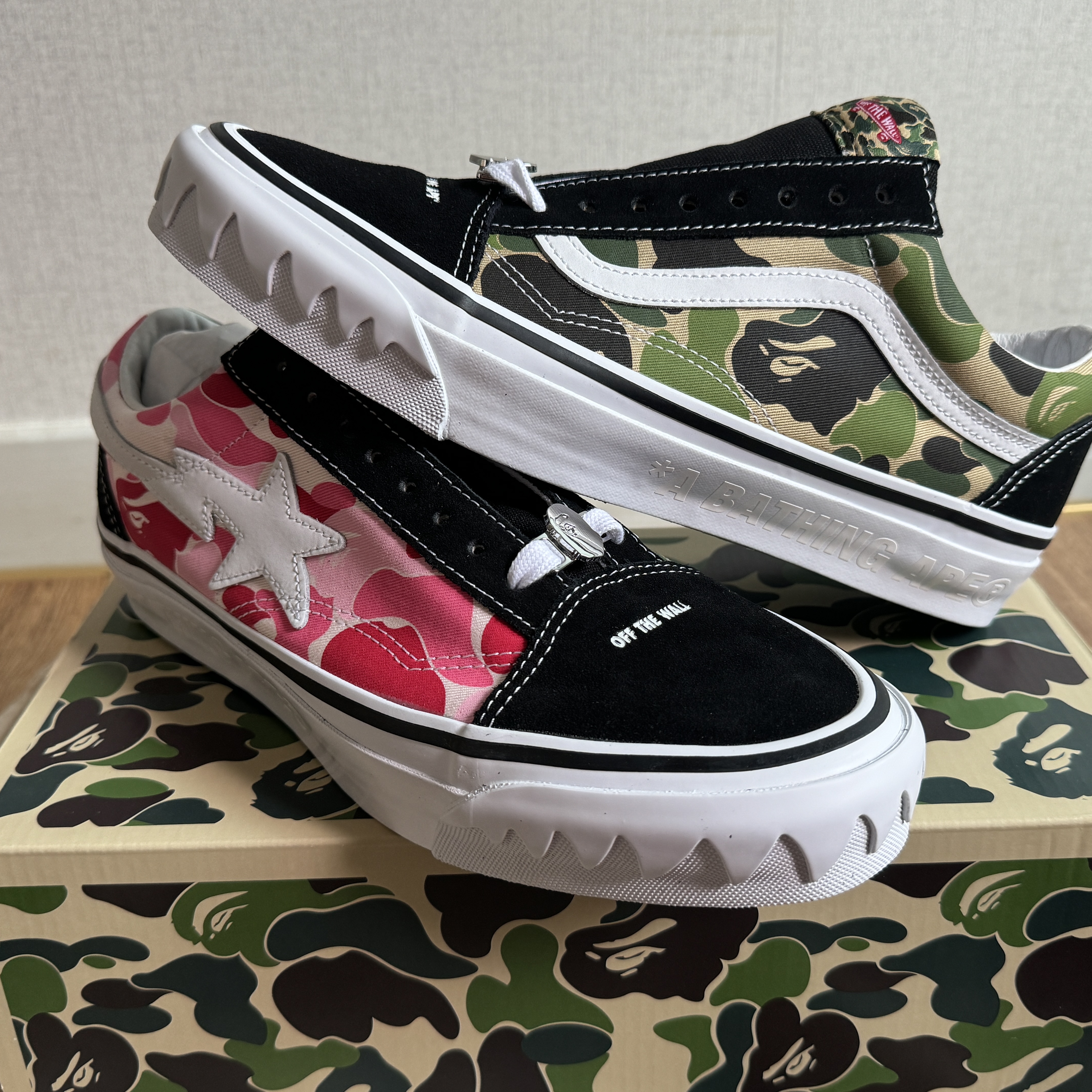Vans x BAPE Old Skool TB LX Black 착용 스타일 - 3