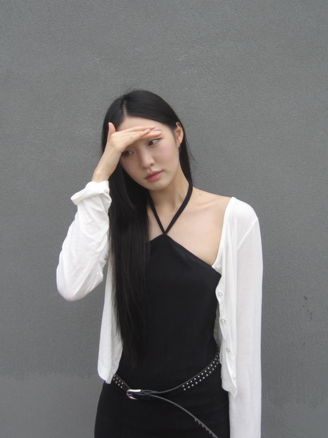 Lots You Terry Dress Black 착용 스타일 - 2