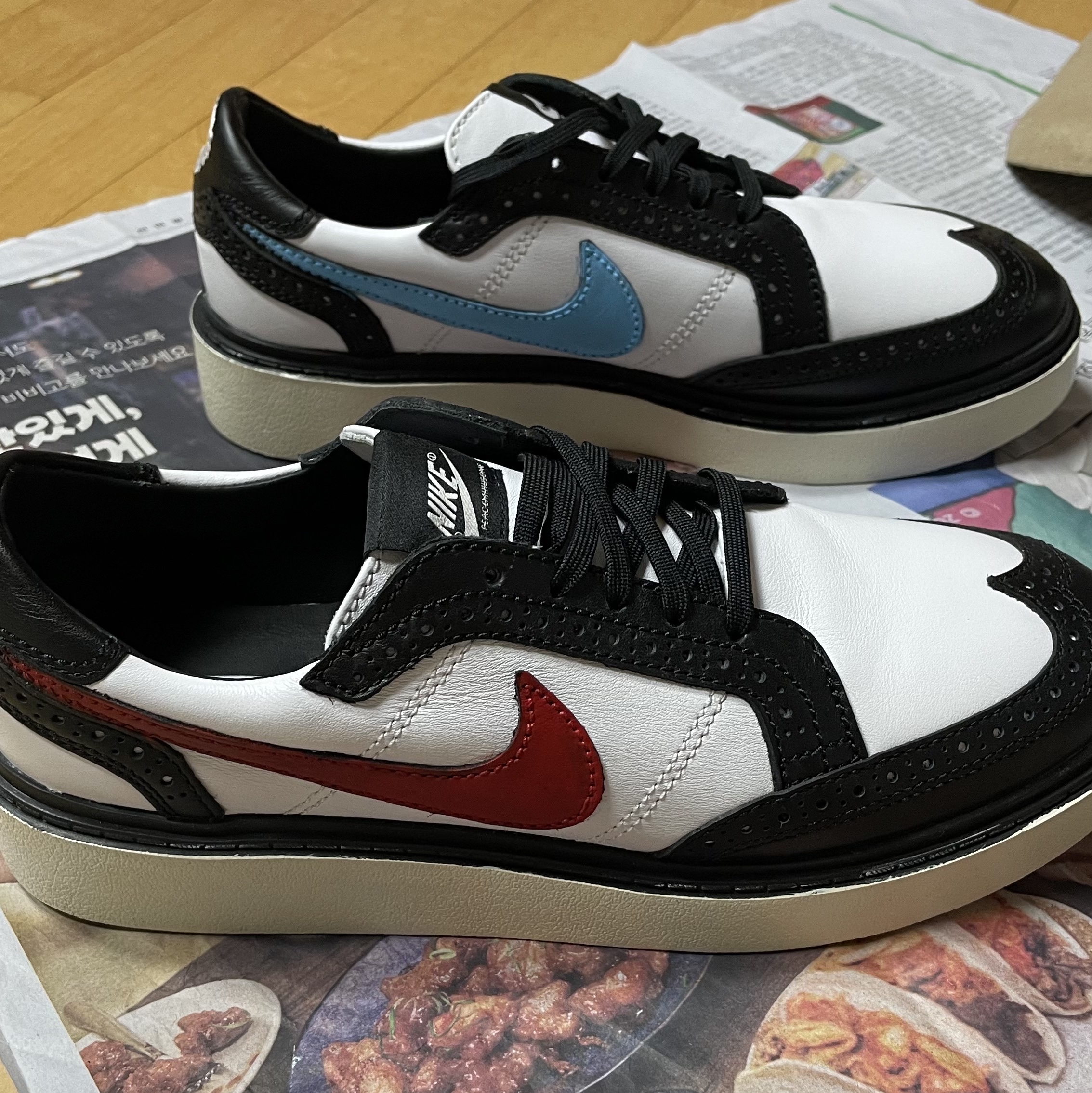 Nike x Peaceminusone Kwondo1 Black and White 착용 스타일