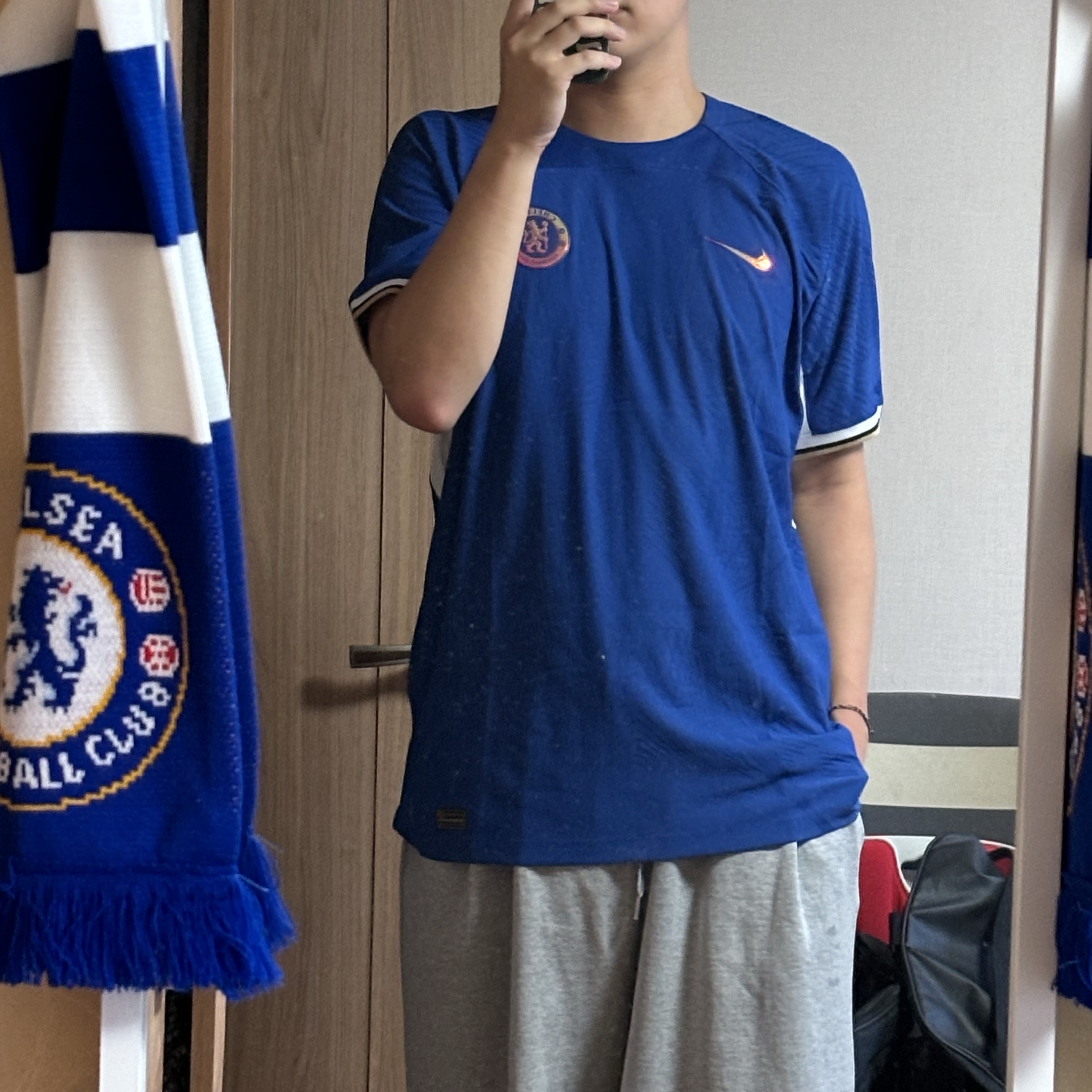 Nike Chelsea FC 2023/24 Dri-Fit ADV Match Home Jersey Rush Blue (Non Marking & Non Sponser Ver.) 착용 스타일 - 1