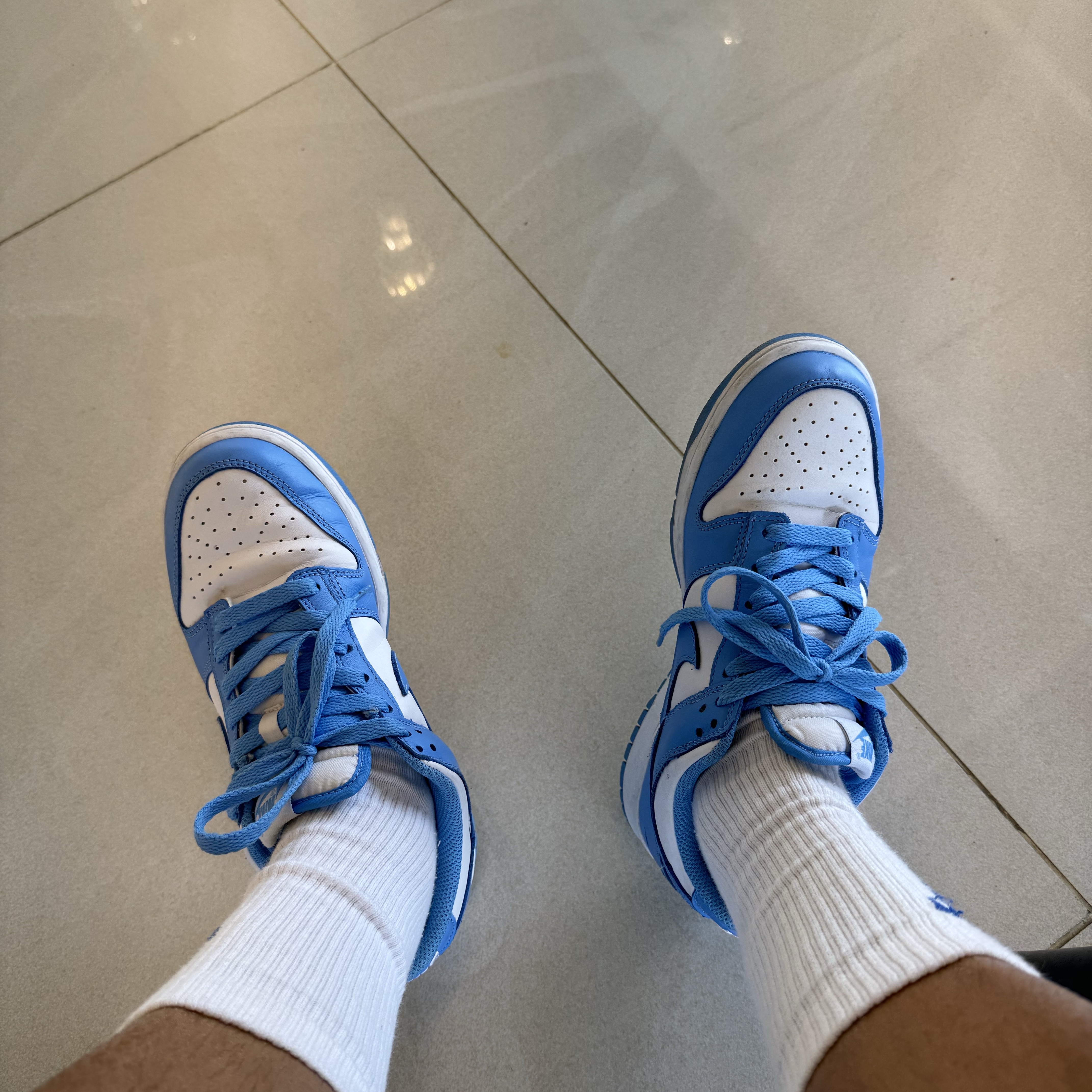 (GS) Nike Dunk Low University Blue 착용 스타일 - 3