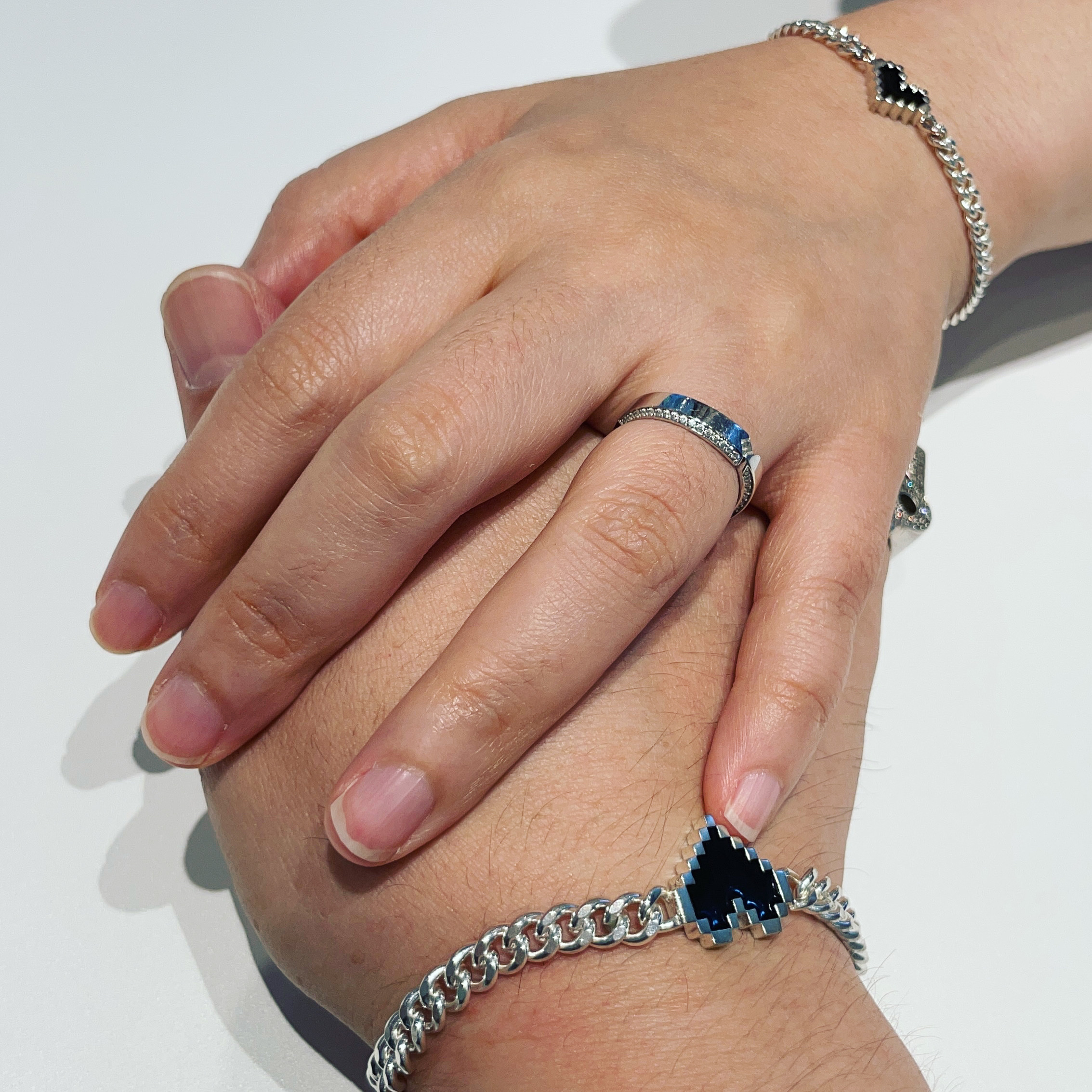 Nonenon Pixel Love Bracelet Silver925, Nonenon Mini Pixel Love Bracelet Silver925 착용 스타일