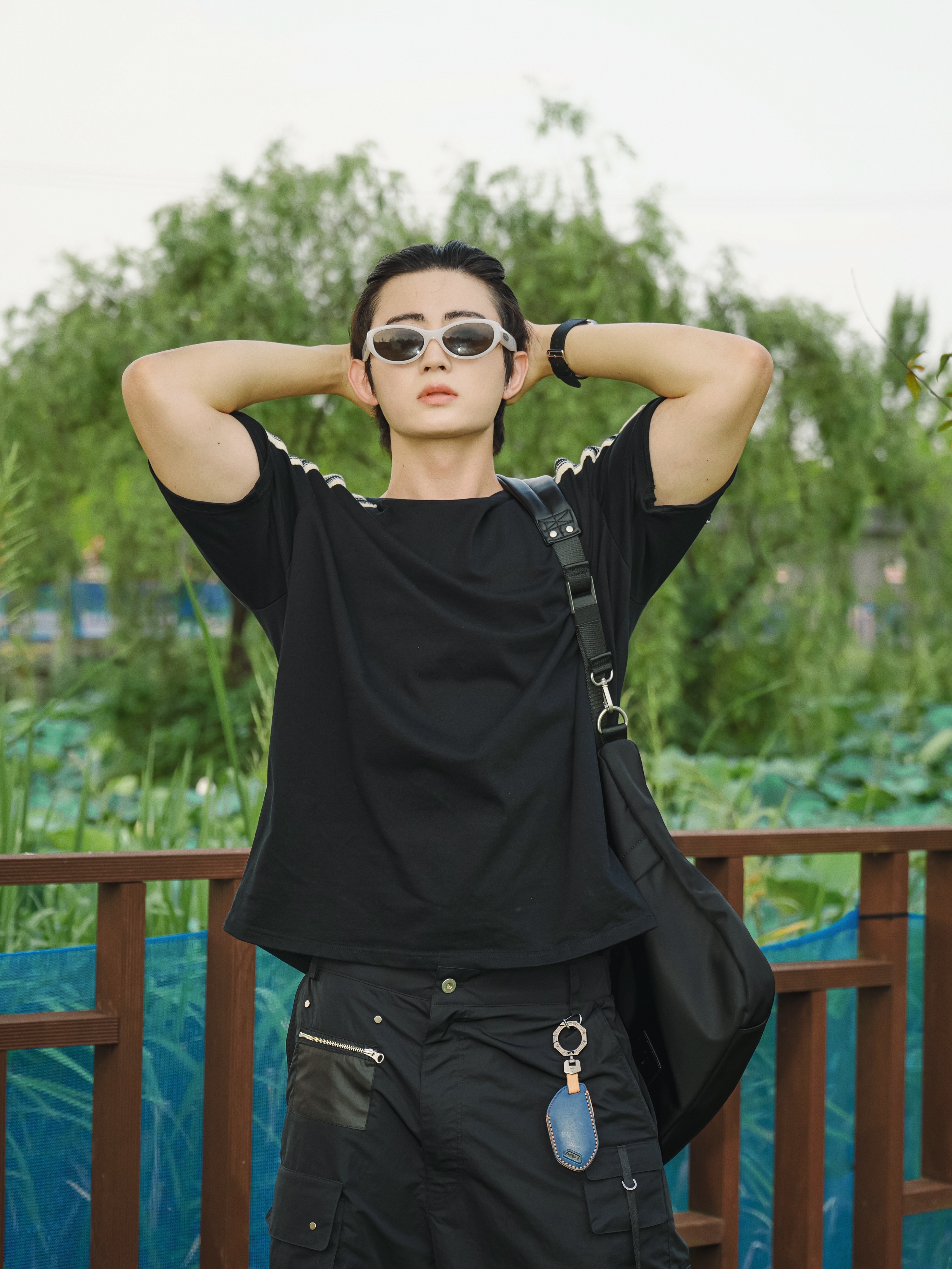 Nike x Ambush Air Adjust Force SP Summit White and Black 착용 스타일 - 3