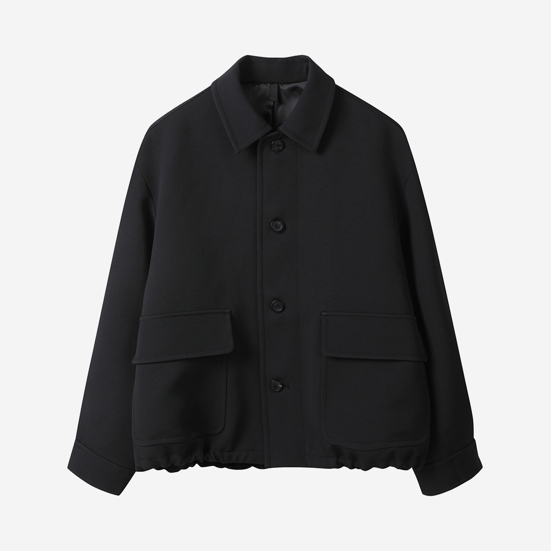 커스텀멜로우 폴 오버핏 자켓 블랙