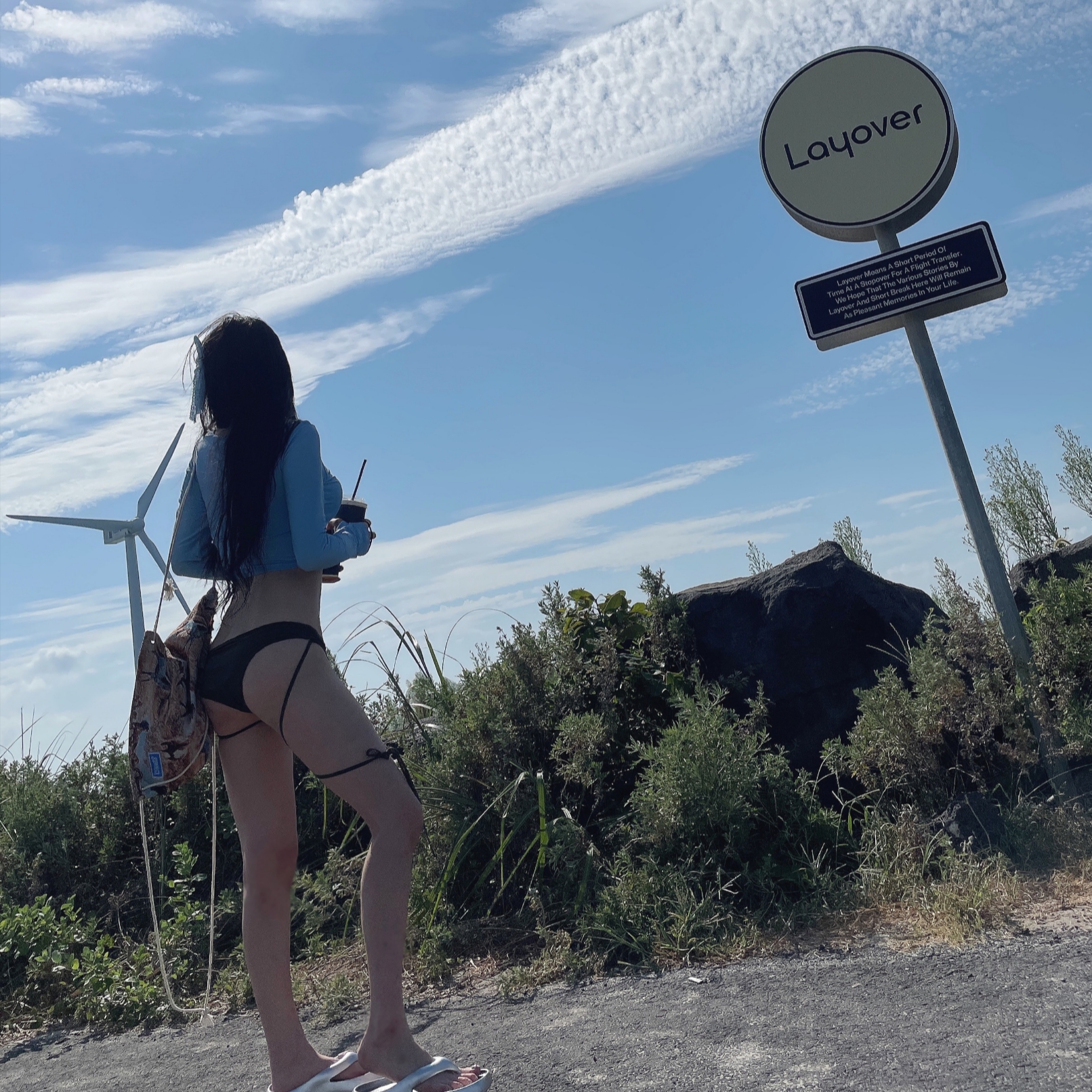 Diagonal Shirring Rashguard Set Mix, Taw&Toe x Low Classic Platform Flip Flop Silver 착용 스타일 - 1