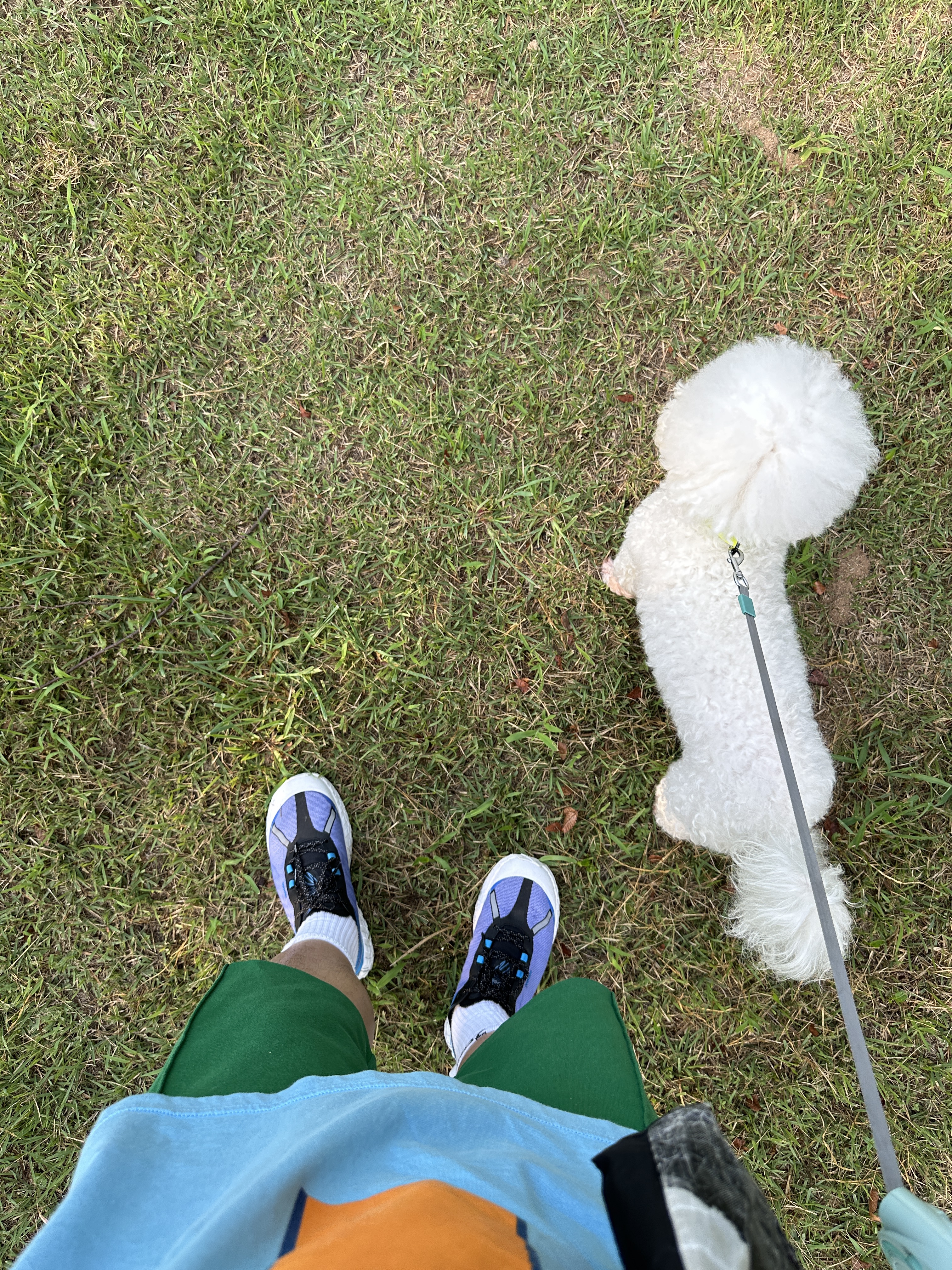 Norda x Ray Zahab 001 Azure Blue, Puma x AMI Shorts Verdant Green 착용 스타일