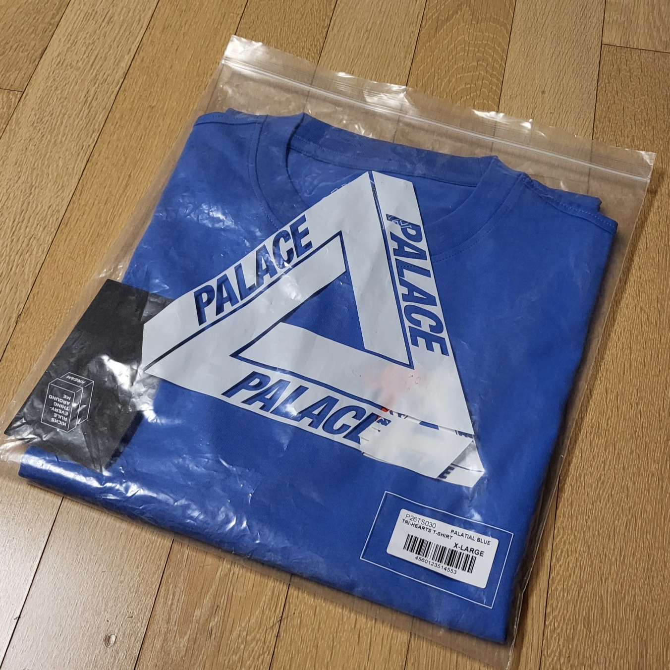 Palace Tri-Hearts T-Shirt Palatial Blue - 24SS, Palace Tri-Hearts T-Shirt Sweet Pea Green - 24SS 착용 스타일 - 1
