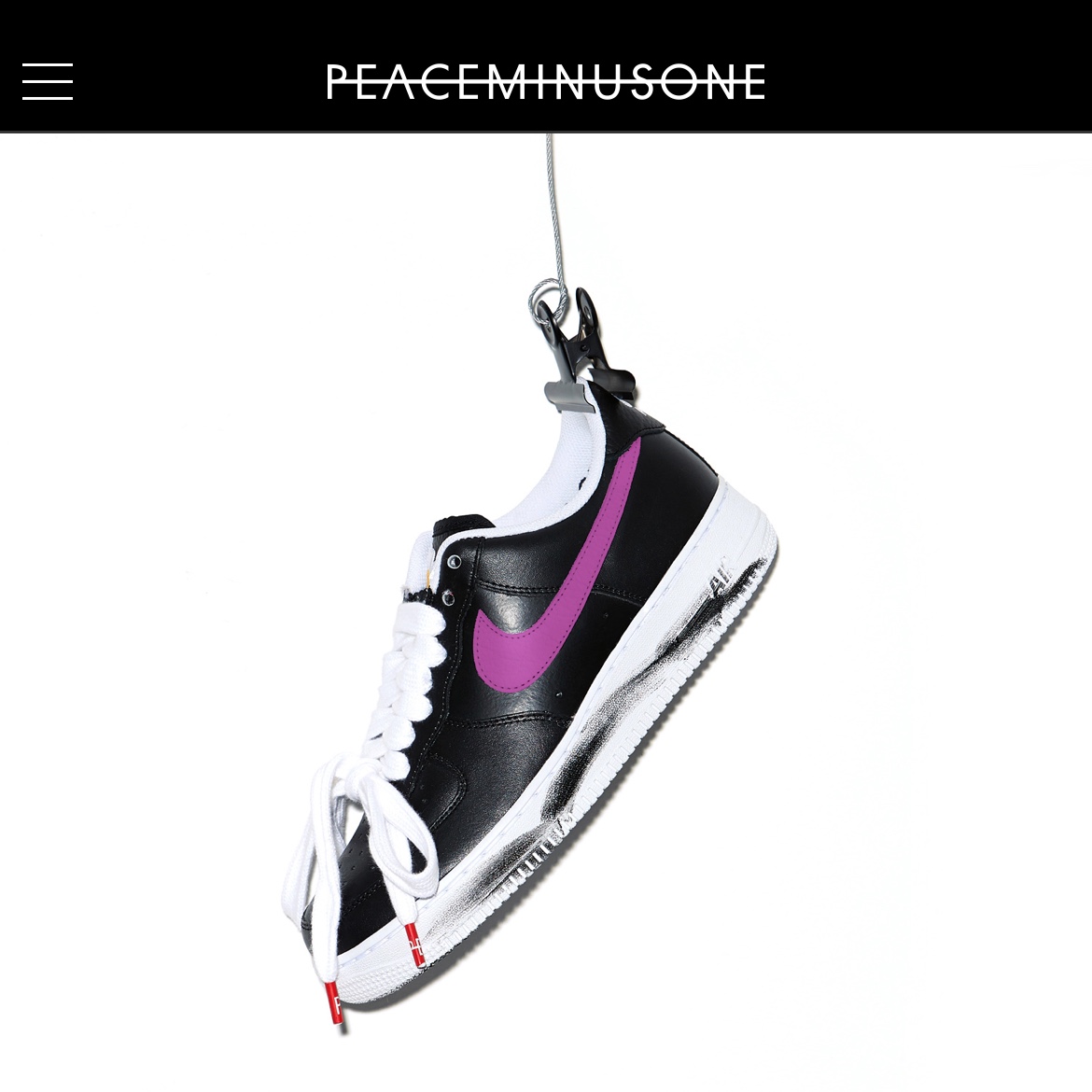 Nike x Peaceminusone Air Force 1 Low Para-Noise 3.0 Black and Multicolor 착용 스타일 - 1