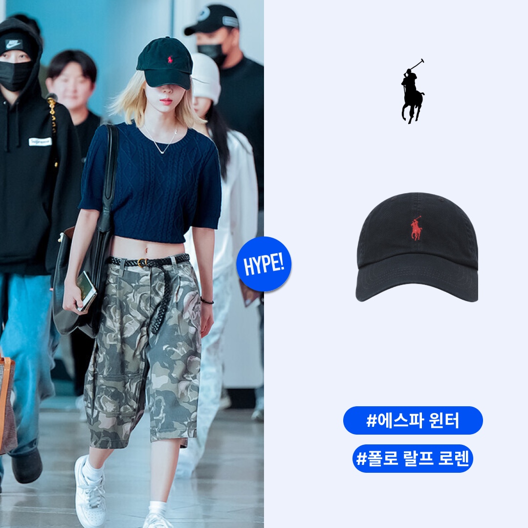 [30%적립] Polo Ralph Lauren Cotton Chino Ball Cap Polo Black 착용 스타일 - 1