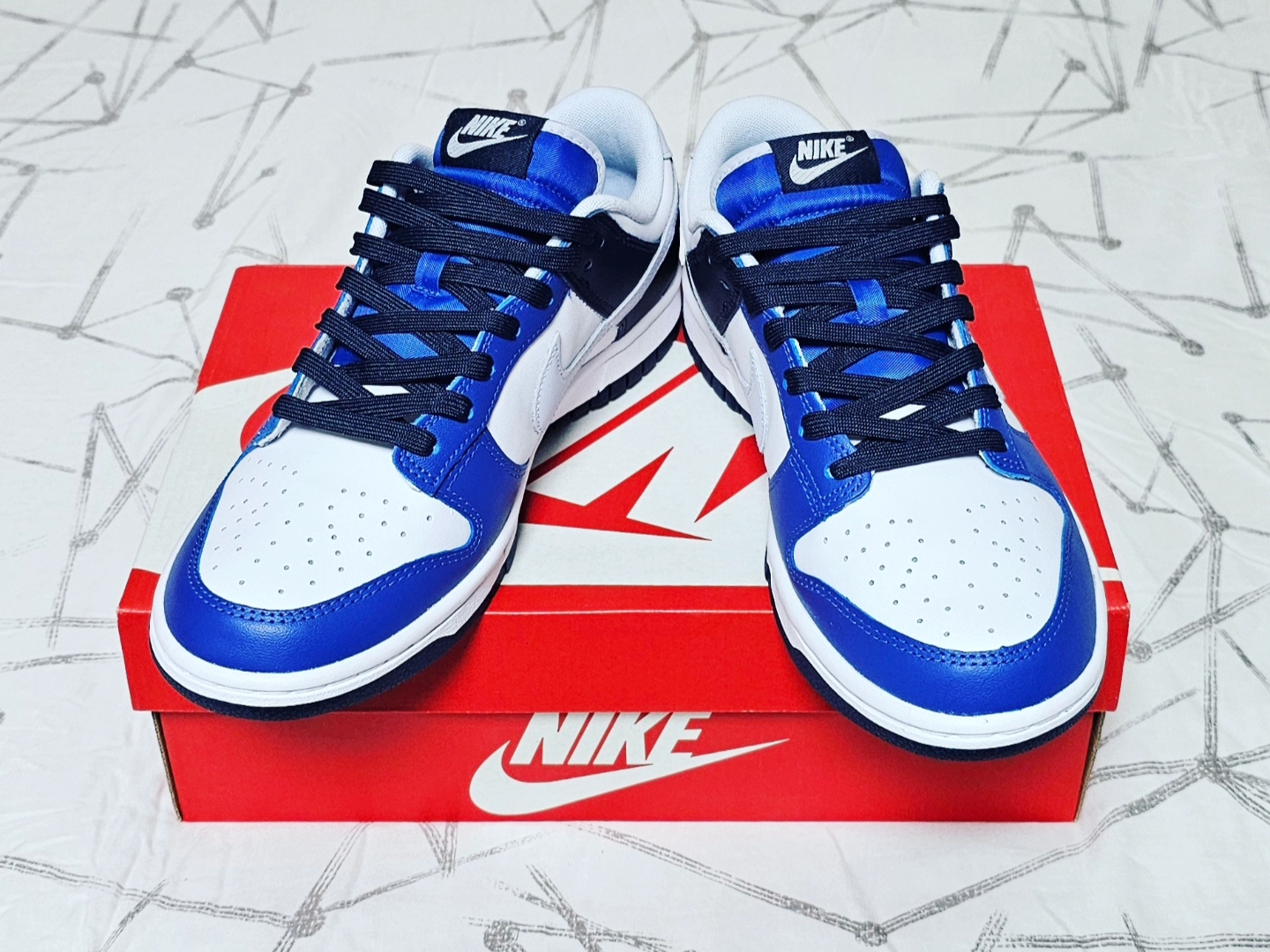 Nike Dunk Low Retro White Football Grey 착용 스타일 - 3