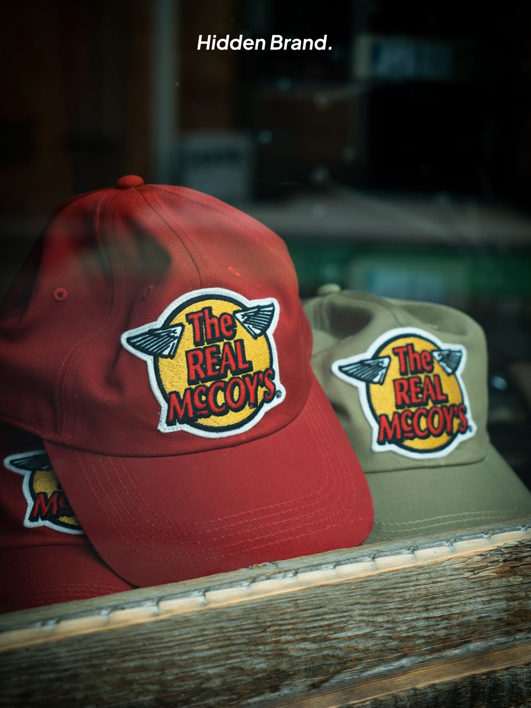 The Real McCoy's Logo Baseball Cap Red, The Real McCoy's Logo Baseball Cap Khaki 착용 스타일 - 5