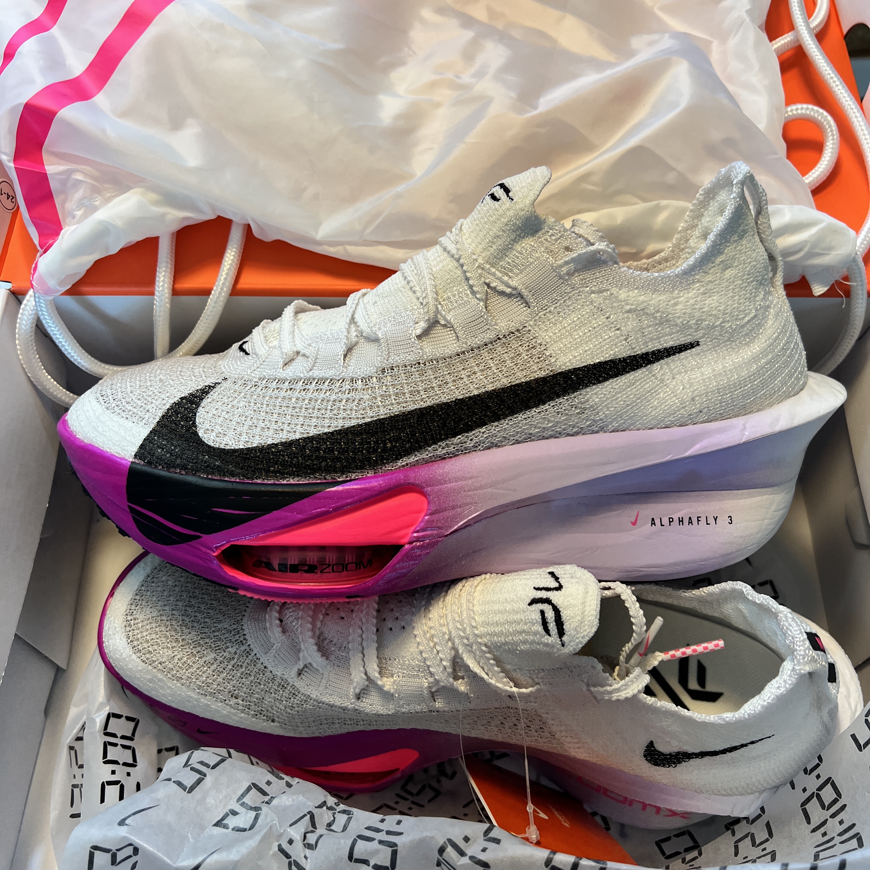 Nike Air Zoom Alphafly Next% 3 Hyper Pink 착용 스타일 - 1