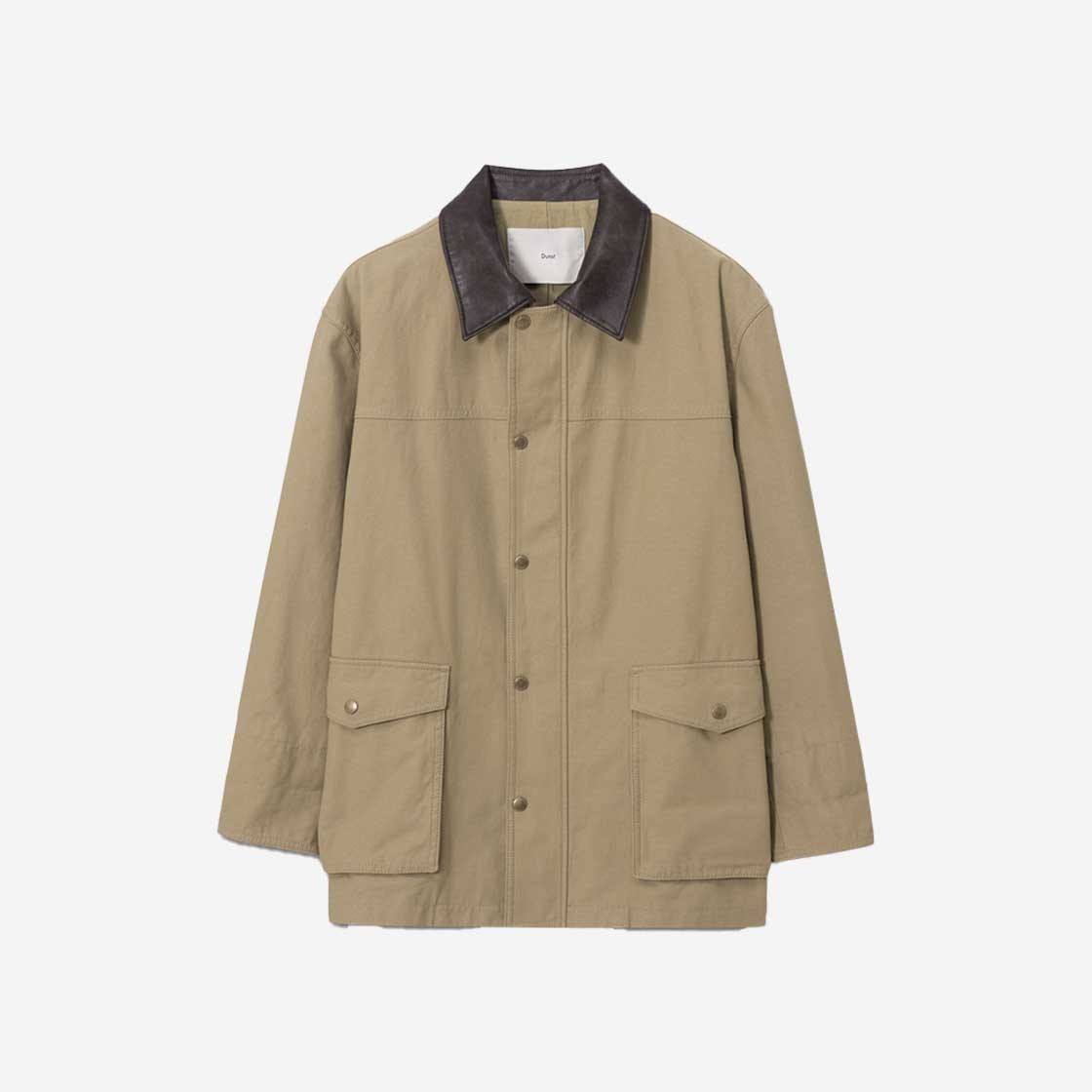 [10/11 예약배송] Dunst Unisex Vintage Work Half Jacket Khaki Beige 상세 이미지 1