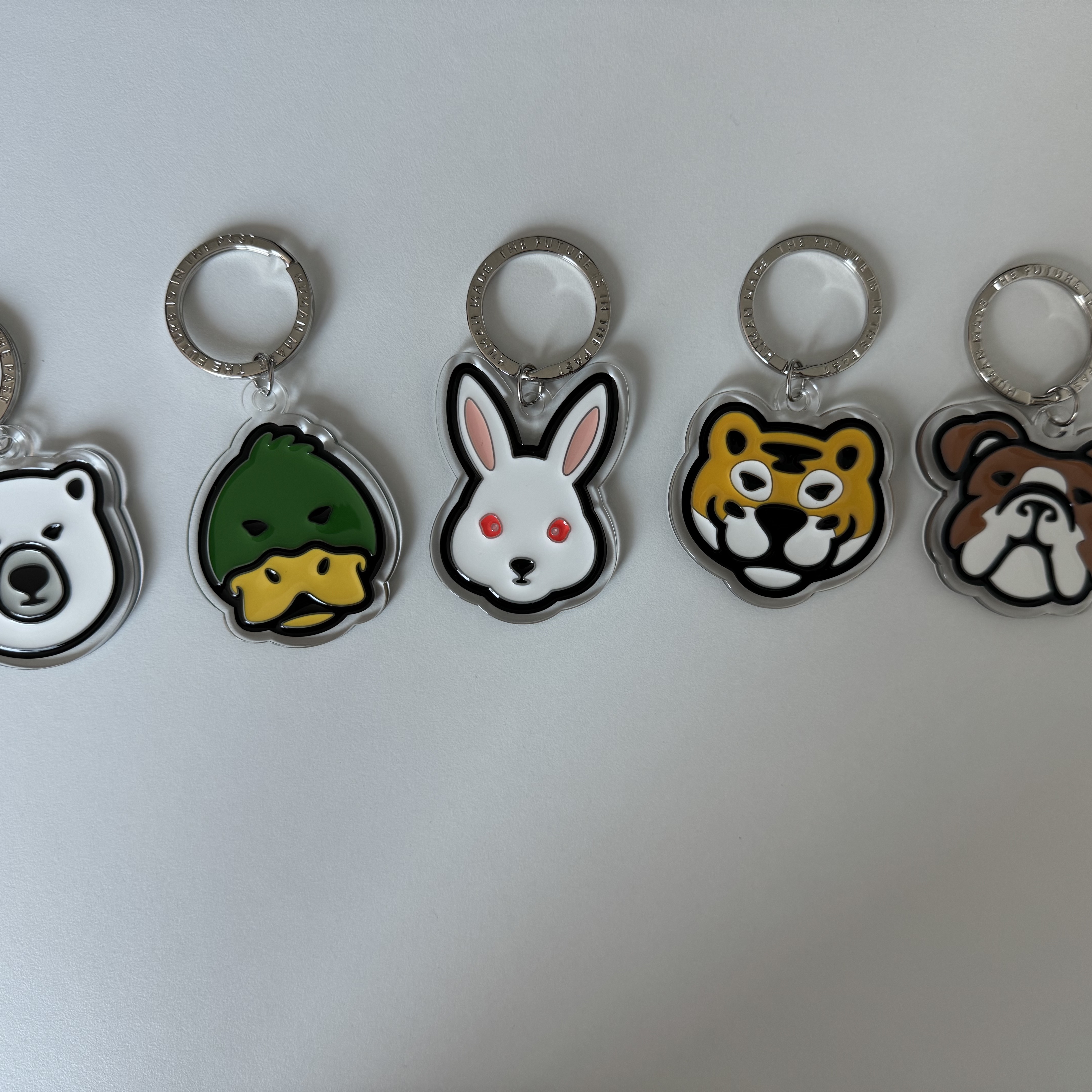 Human Made Acrylic Animal Keyring Yellow, Human Made Acrylic Animal Keyring White 착용 스타일 - 7
