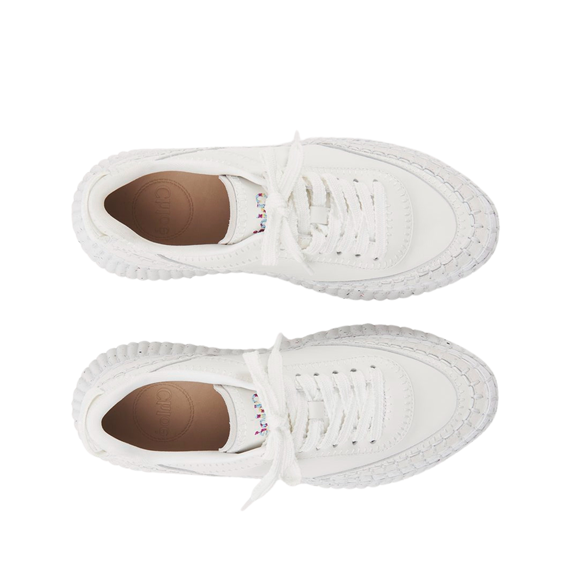 (W) 끌로에 나마 스니커즈 브릴리언트 화이트((W) Chloe Nama Sneaker Brilliant White) - 2