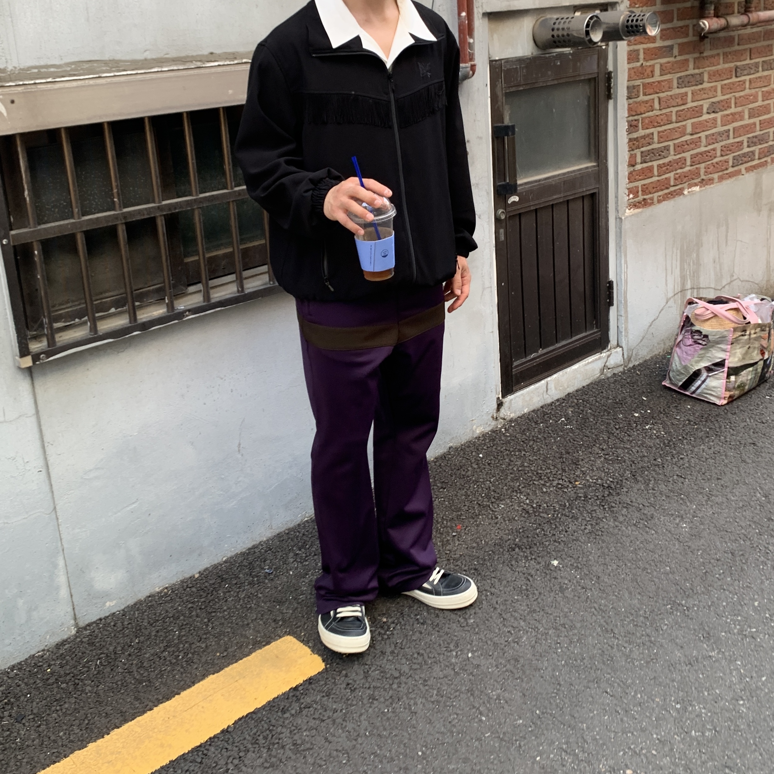 Rick Owens Vintage Sneaks Black Milk 착용 스타일 - 3