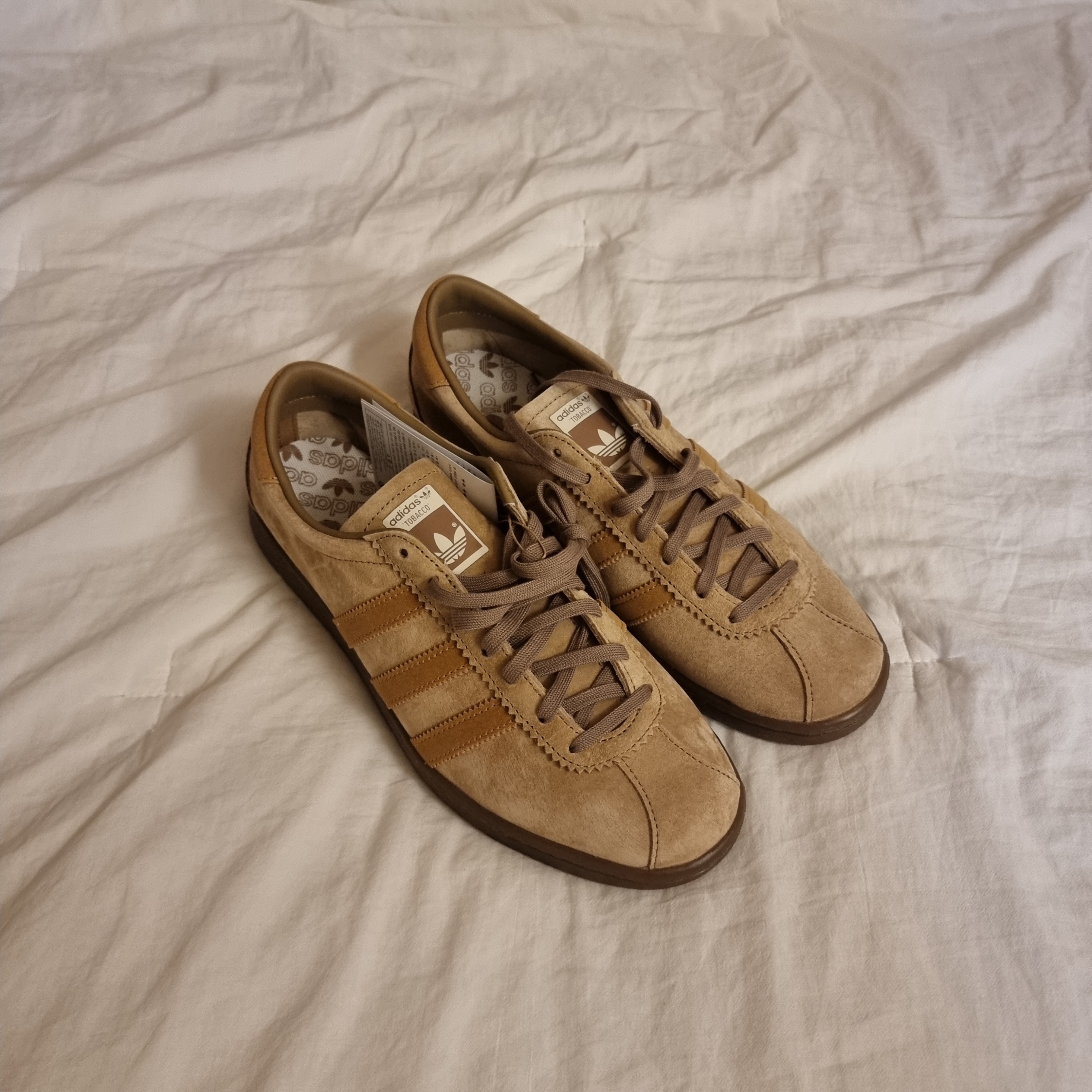 Adidas Tobacco Pantone Mesa 착용 스타일