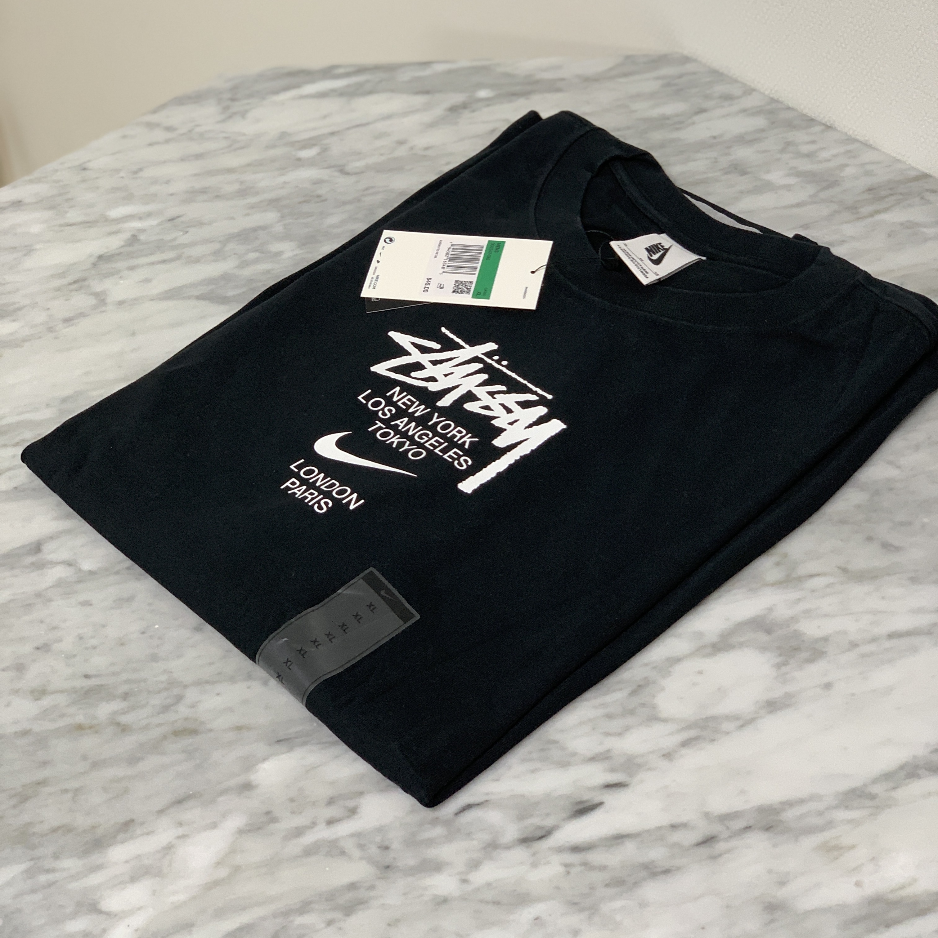 Nike x Stussy WT T-Shirt Black - US/EU 착용 스타일