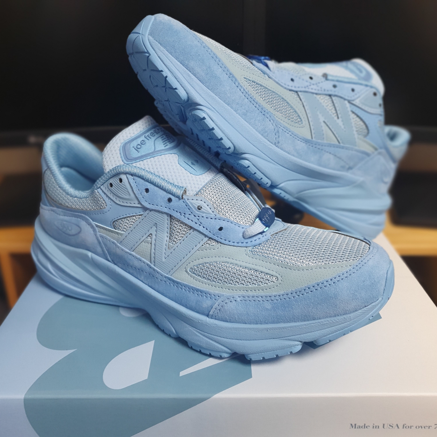 New Balance x Joe Freshgoods 990v6 Made in USA Prom Blue 착용 스타일 - 1