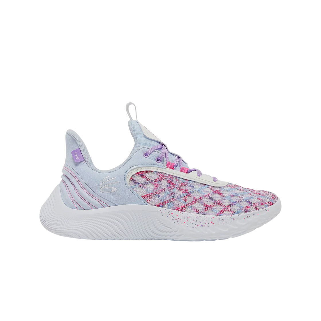 Under Armour Curry Flow 9 Oxford Blue Vivid Lilac 상세 이미지 1