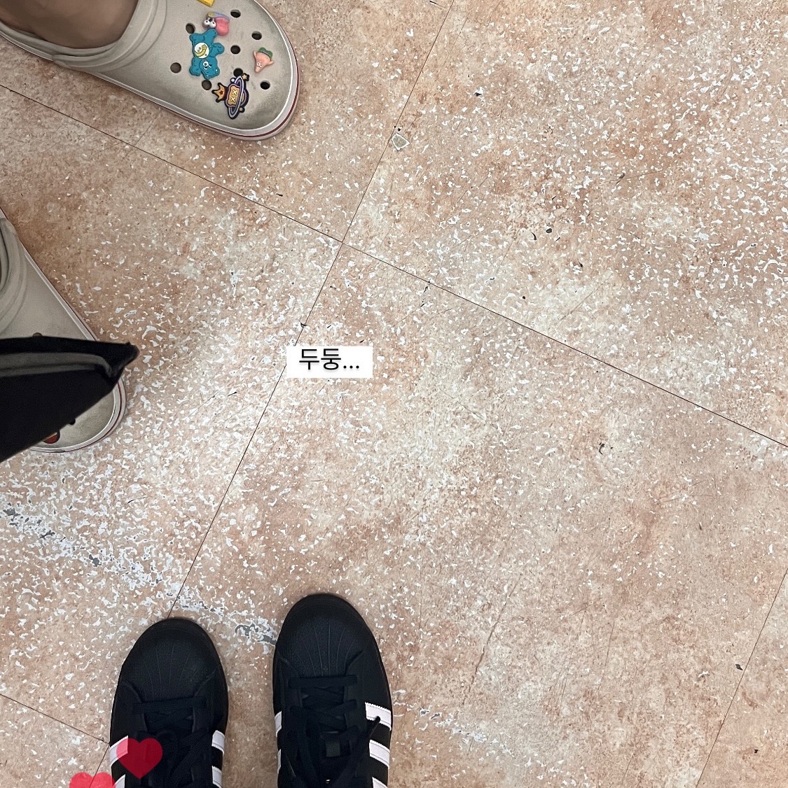 (J) Adidas Superstar Black White 착용 스타일